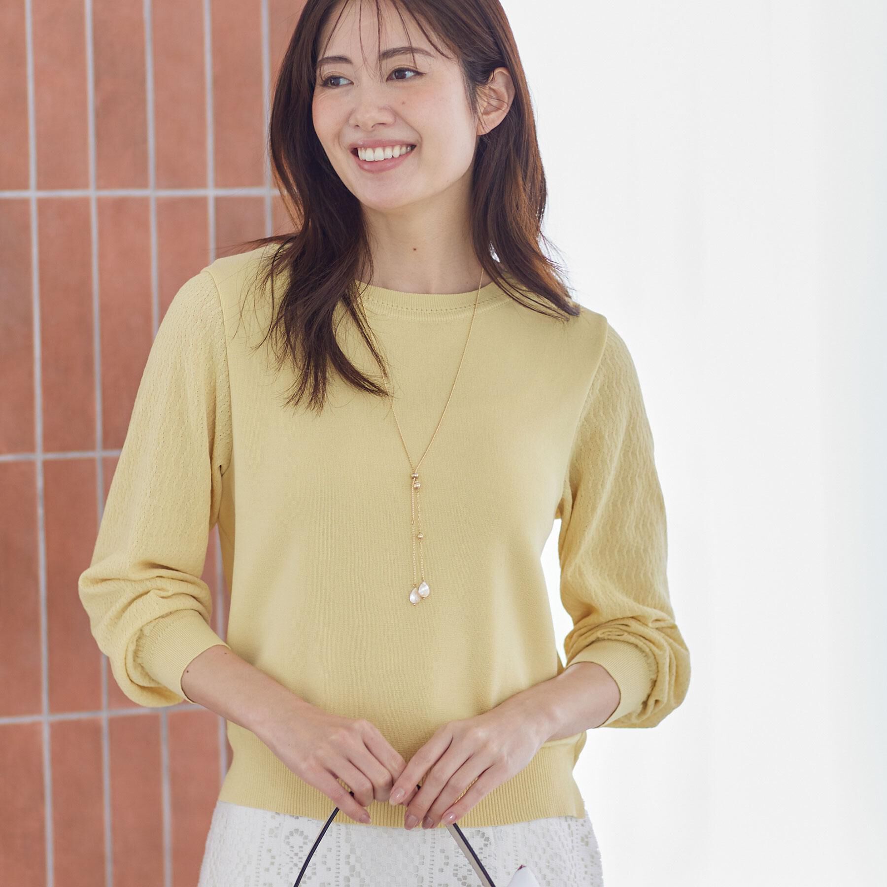 Reflect「透かしスリーブデザインハイゲージニット」|ニット・セーター|