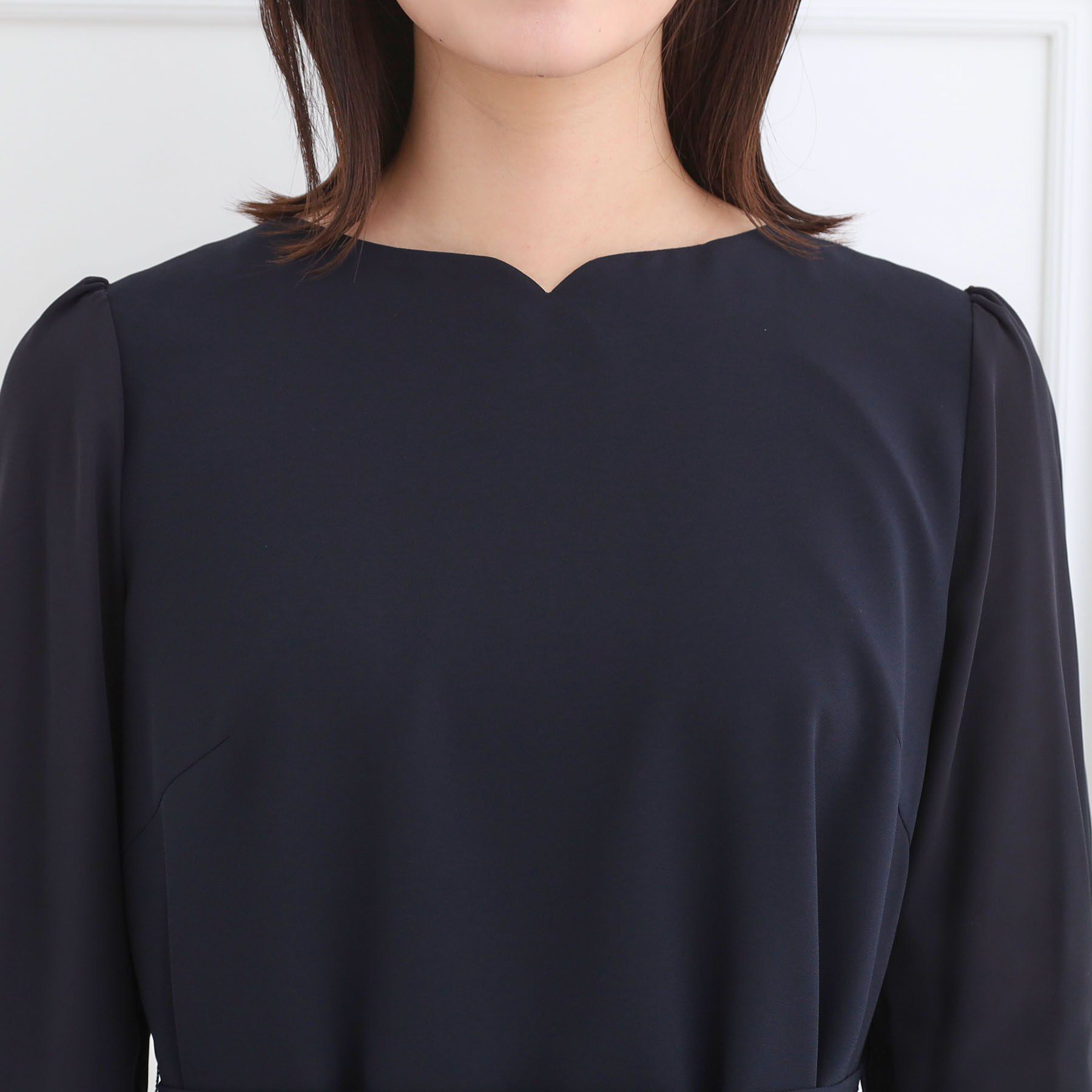 Reflect「【フォーマル／入卒／付属リボン付き】スリーブデザインジョーゼットワンピース」|ワンピース|