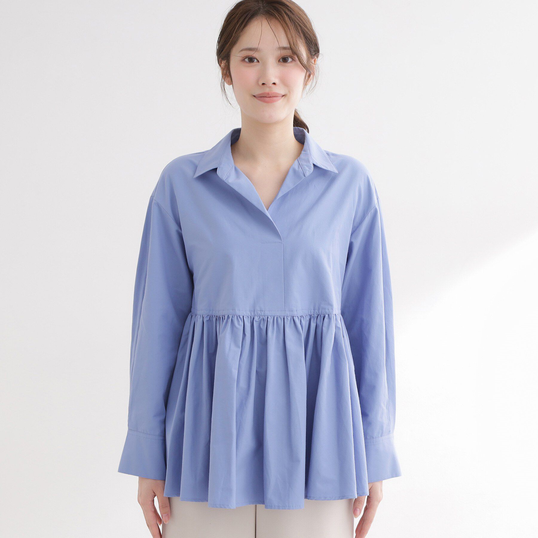 Reflect「【レイヤードにおすすめ◎】ペプラムデザインシャツ」|シャツ・ブラウス|