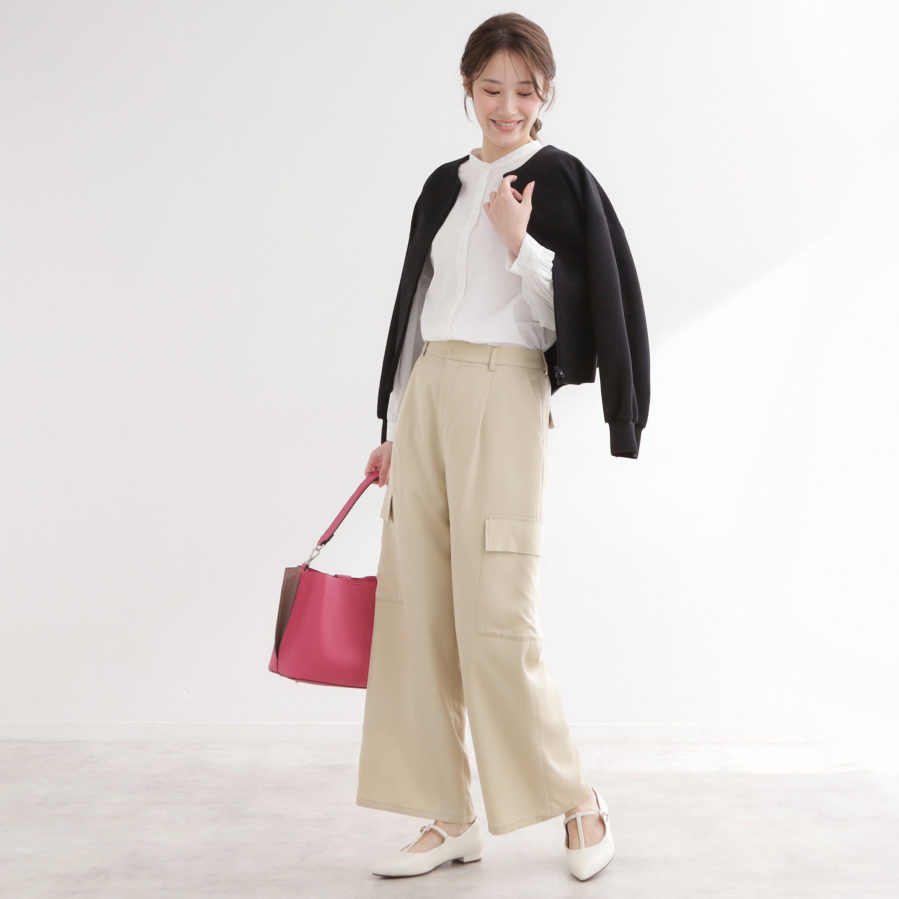 Reflect「【レイヤードにおすすめ◎】バンドカラーボリュームスリーブシャツ」|シャツ・ブラウス|