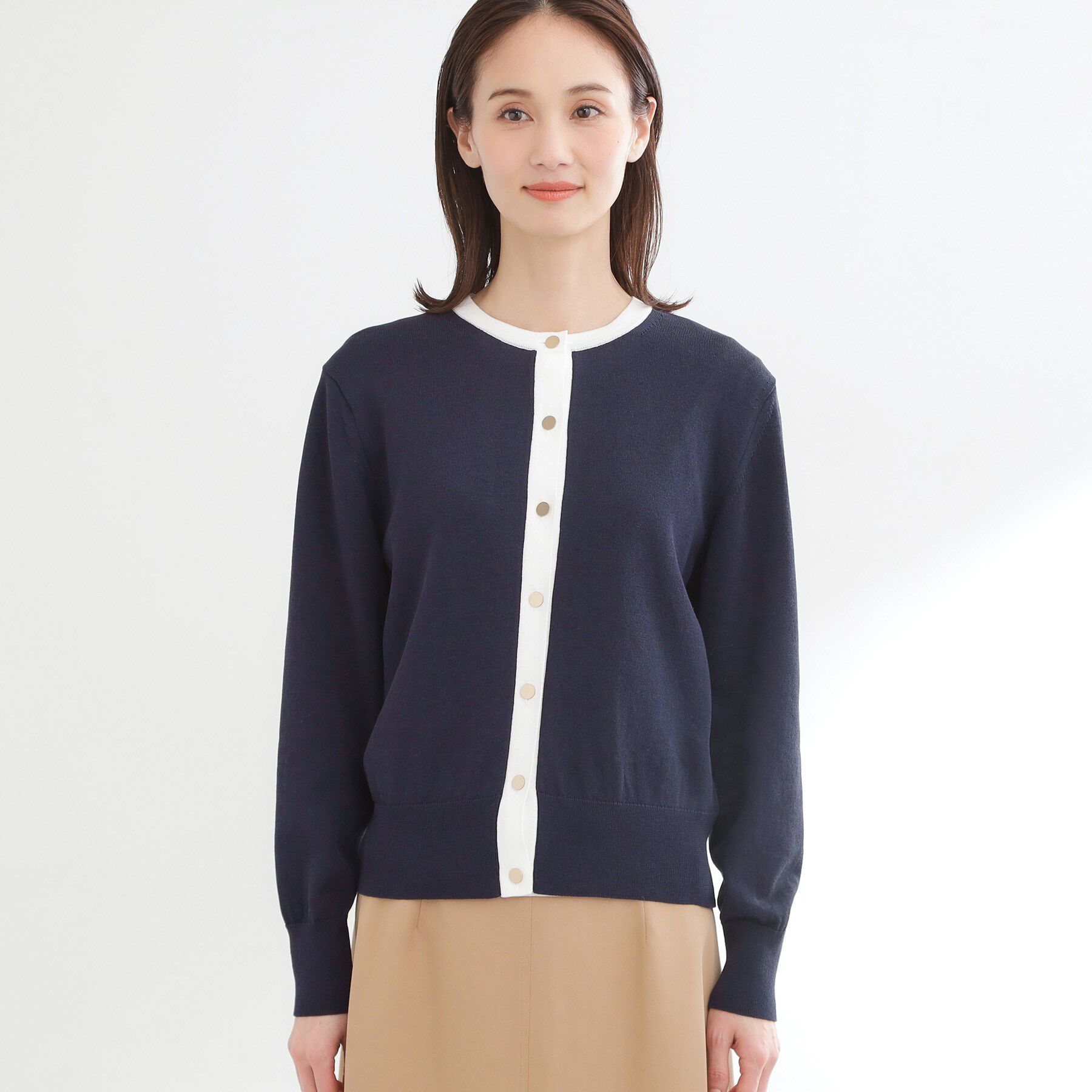 Reflect「【アンサンブル可】バイカラーカーディガン」|カーディガン|