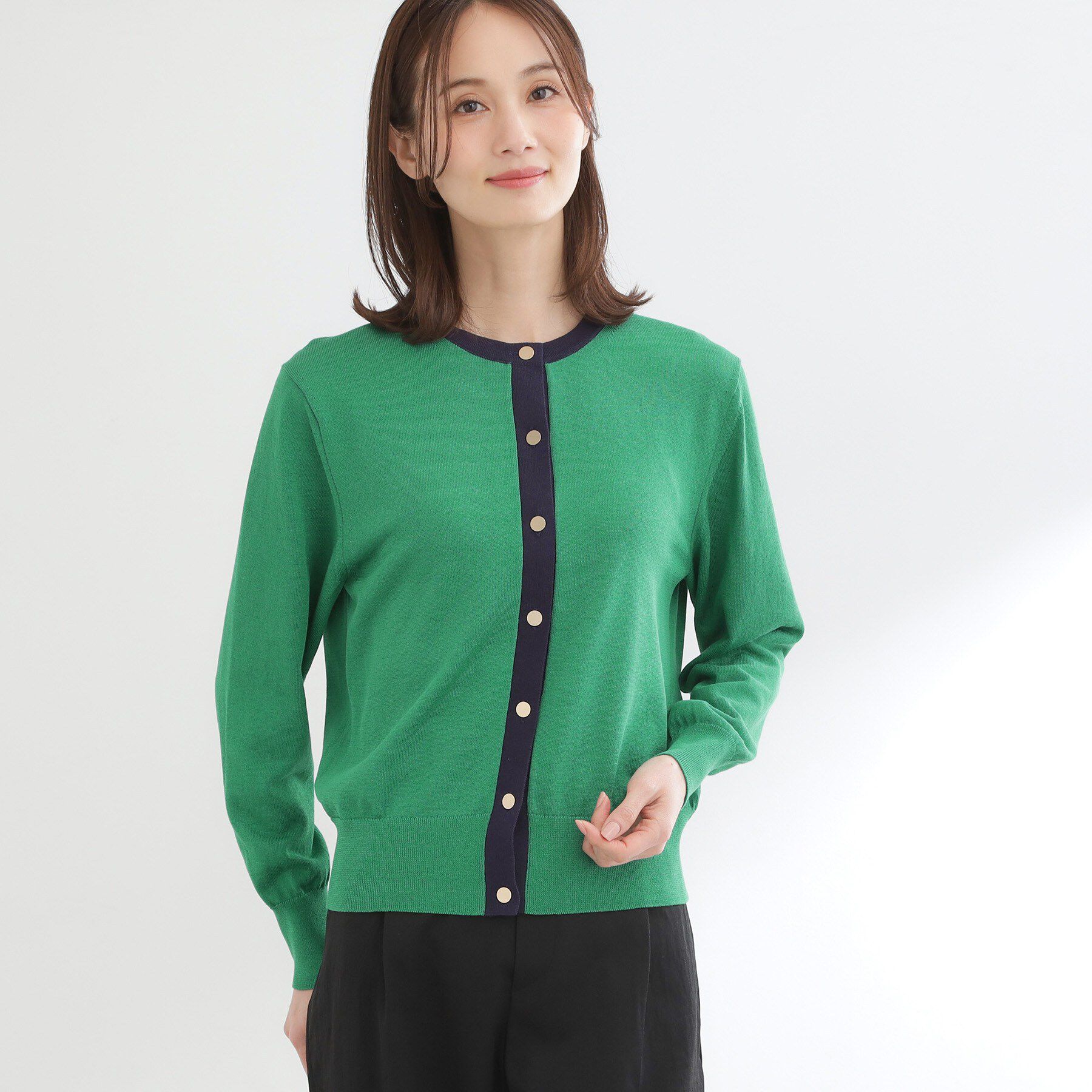 Reflect「【アンサンブル可】バイカラーカーディガン」|カーディガン|