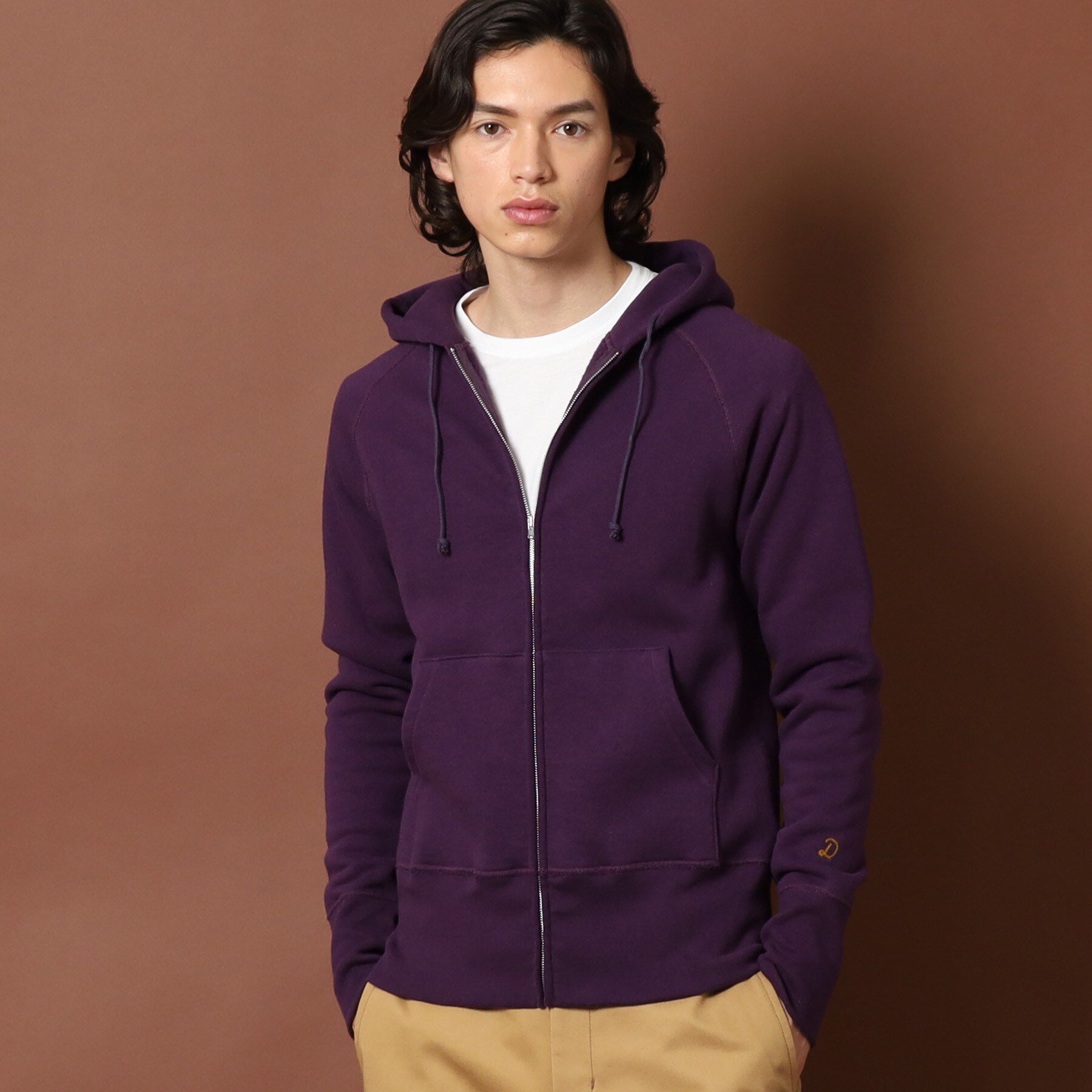 DRESSTERIOR「【ベストセラー】デキシー吊裏毛ジップアップパーカ」|パーカー|パープル(083)