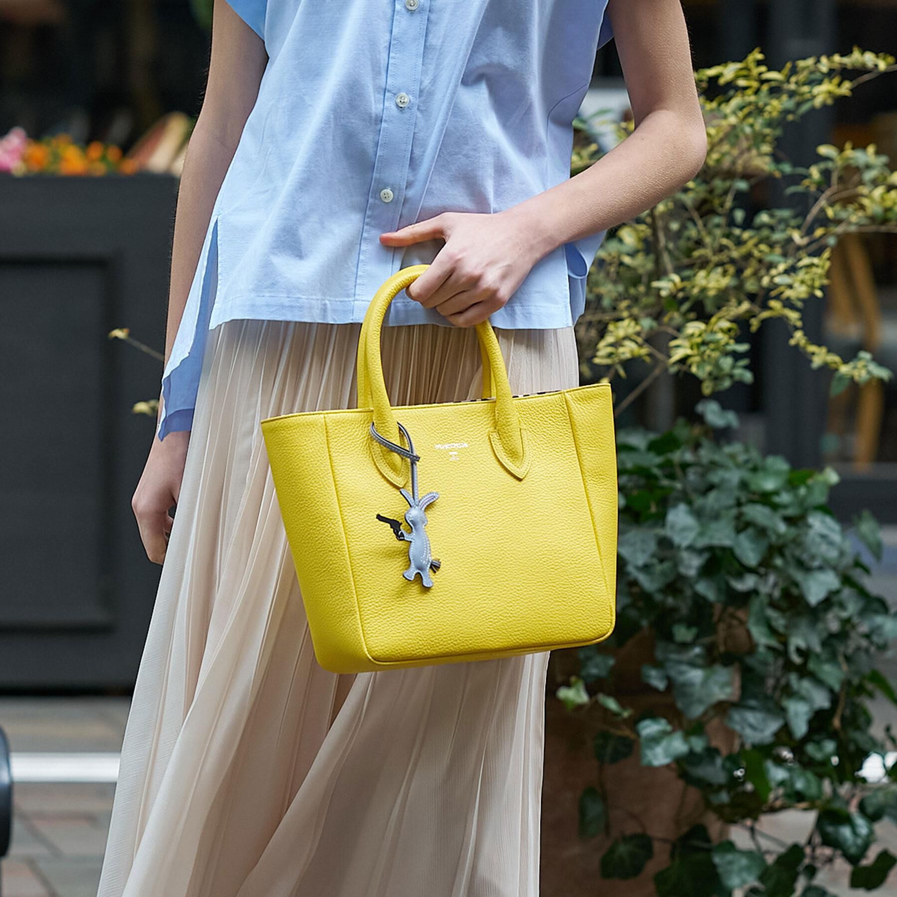 DRESSTERIOR「【大人MUSE5月号掲載】【日本製】シュリンクレザーミニトート」|トートバッグ|イエロー(032)