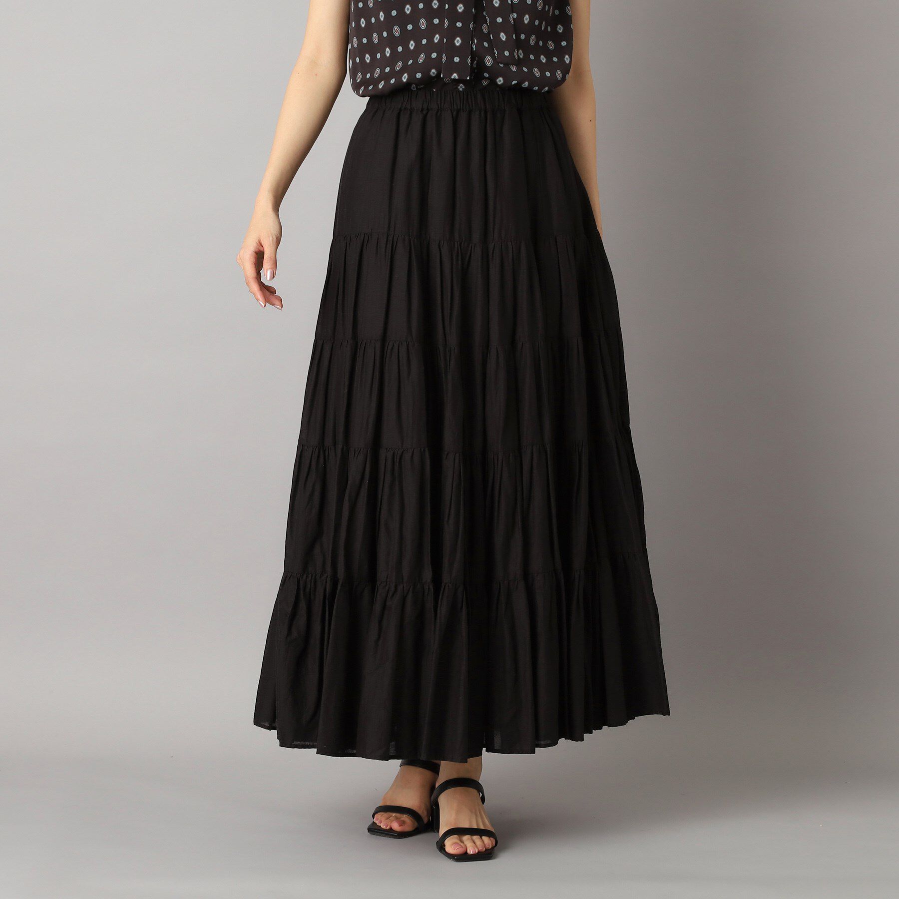 DRESSTERIOR「洗える/コットンボイルティアードスカート」|スカート|