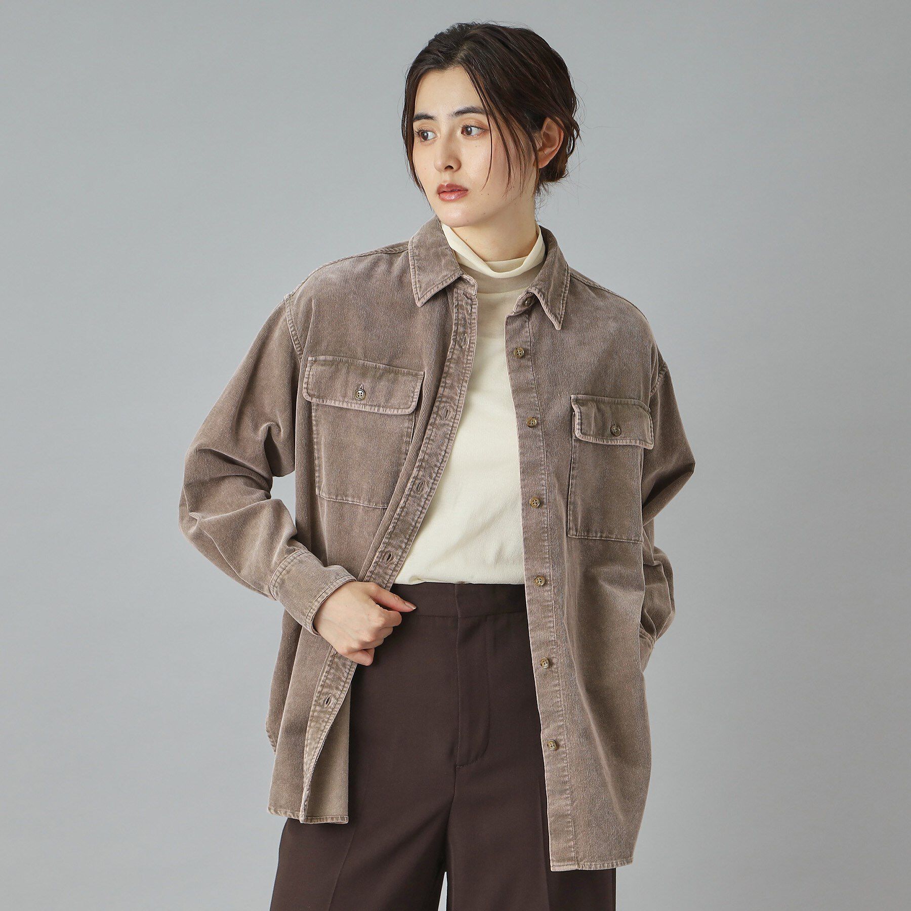 DRESSTERIOR「【洗える/抜け感】コーデュロイガーメントダイシャツ」|シャツ・ブラウス|