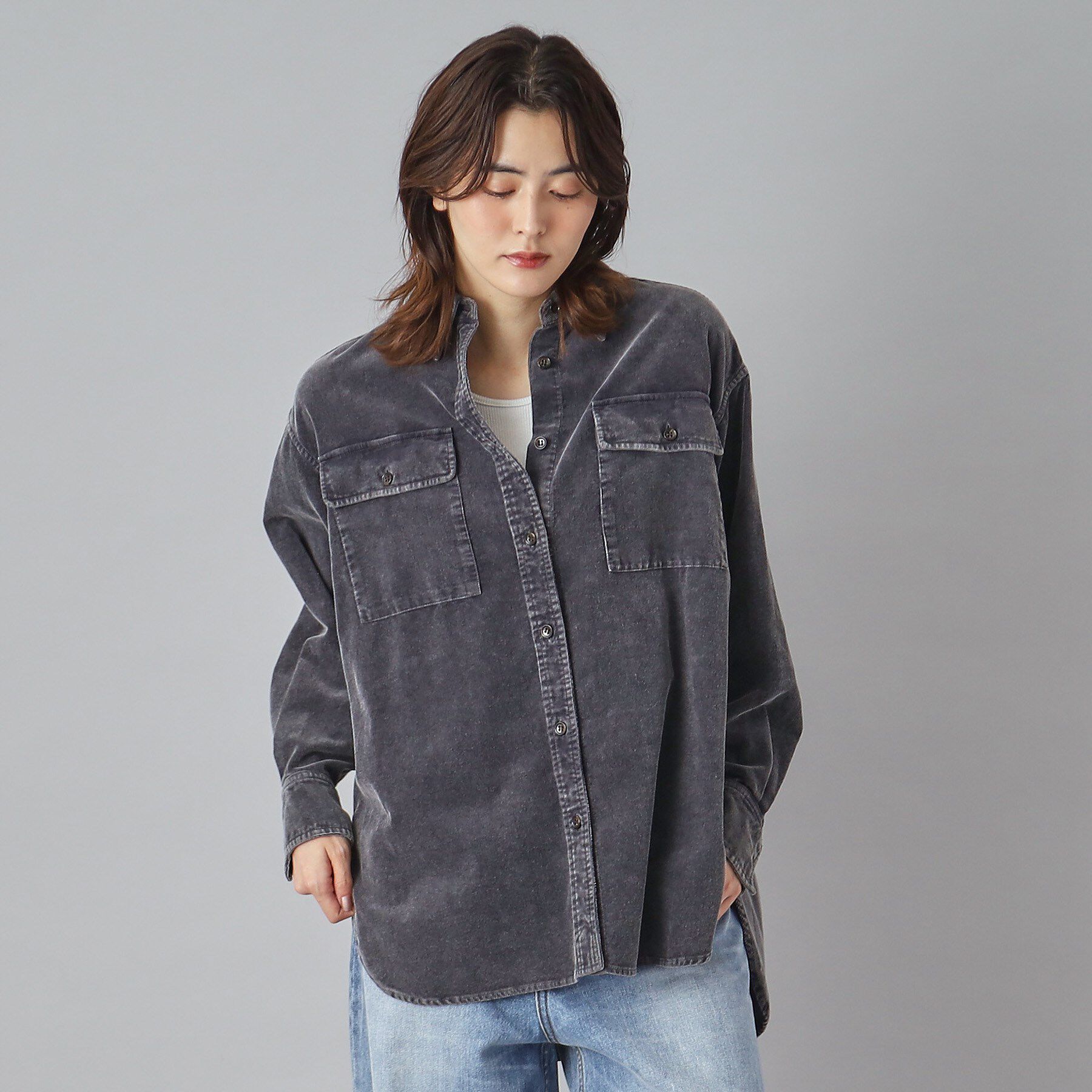 DRESSTERIOR「【洗える/抜け感】コーデュロイガーメントダイシャツ」|シャツ・ブラウス|