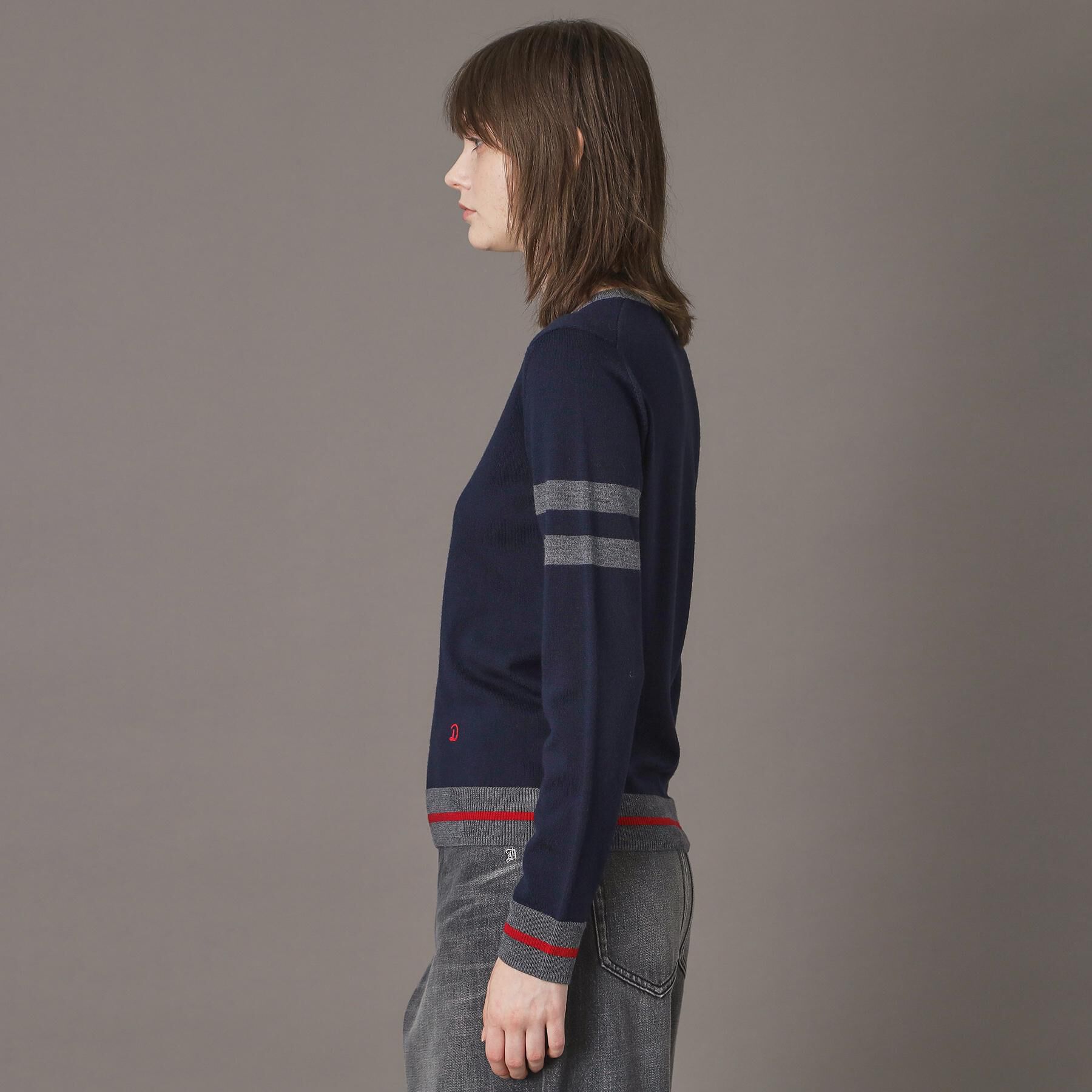 DRESSTERIOR「ファインメリノクルーネックラインプルオーバー」|ニット・セーター|