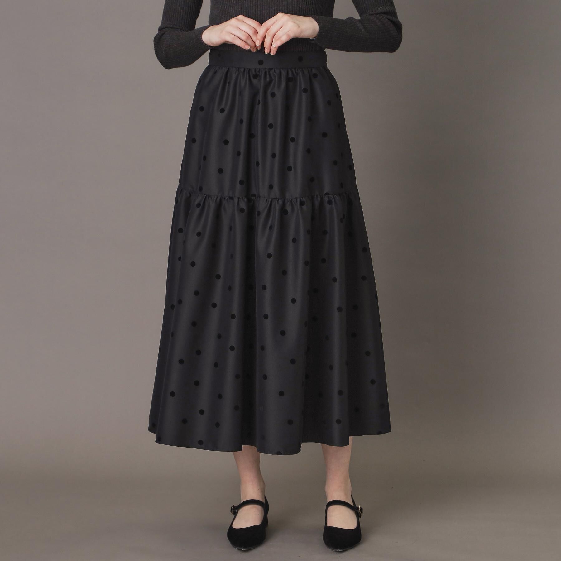 DRESSTERIOR「【CLASSY.掲載】フロッキードットスカート」|スカート|