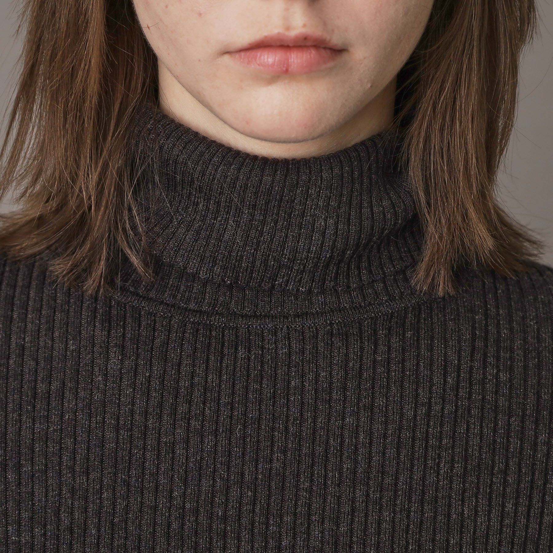 DRESSTERIOR「シルクブレンドメリノウールリブプルオーバー」|ニット・セーター|