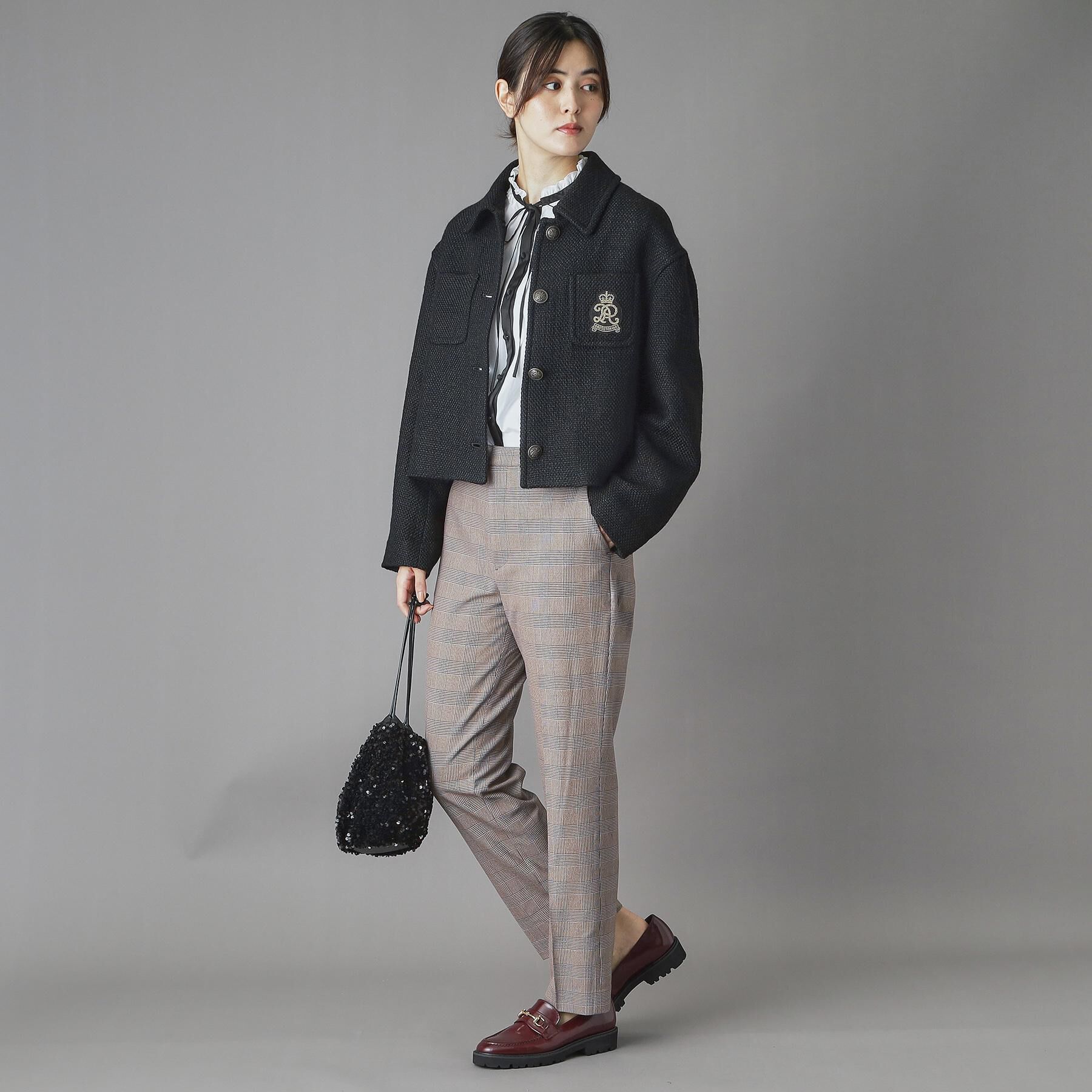 DRESSTERIOR「エンブレムショートブルゾン」|ブルゾン・スタジャン|