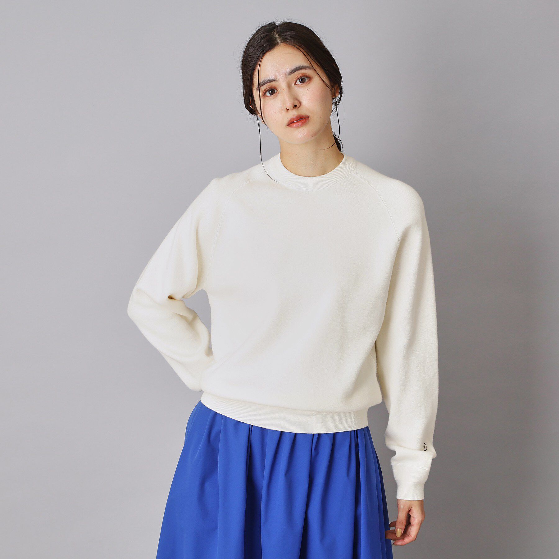 DRESSTERIOR「ウォッシャブルコットンカシミヤプルオーバーニット」|ニット・セーター|