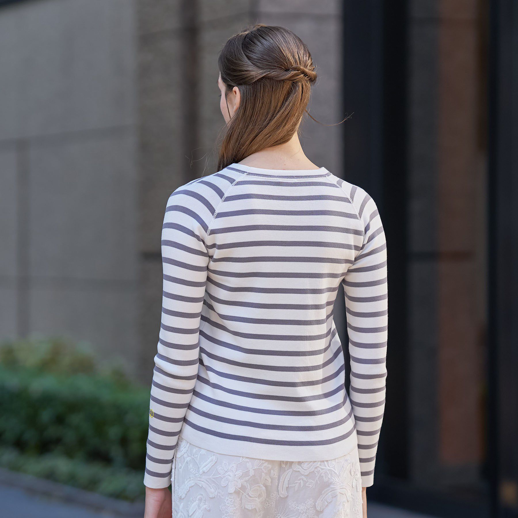 DRESSTERIOR「【ウォッシャブル】コットンフルニードルボーダーニット」|ニット・セーター|