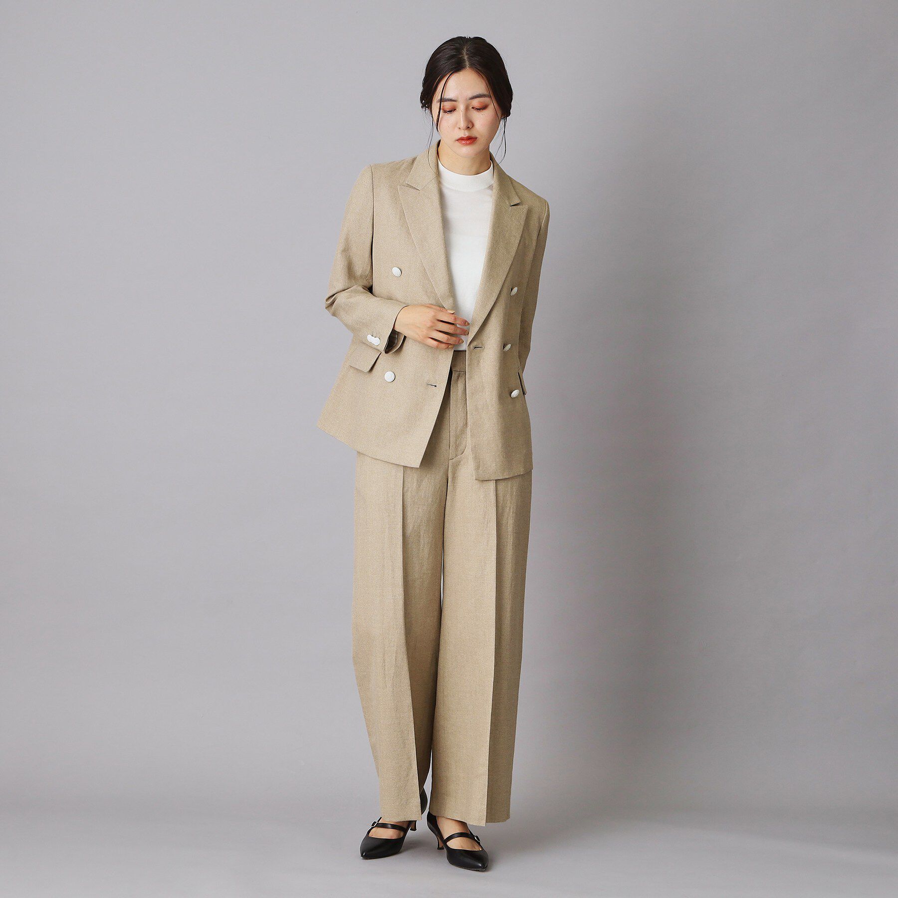 DRESSTERIOR「【セットアップ可】リネンブレンドワイドパンツ」|その他|