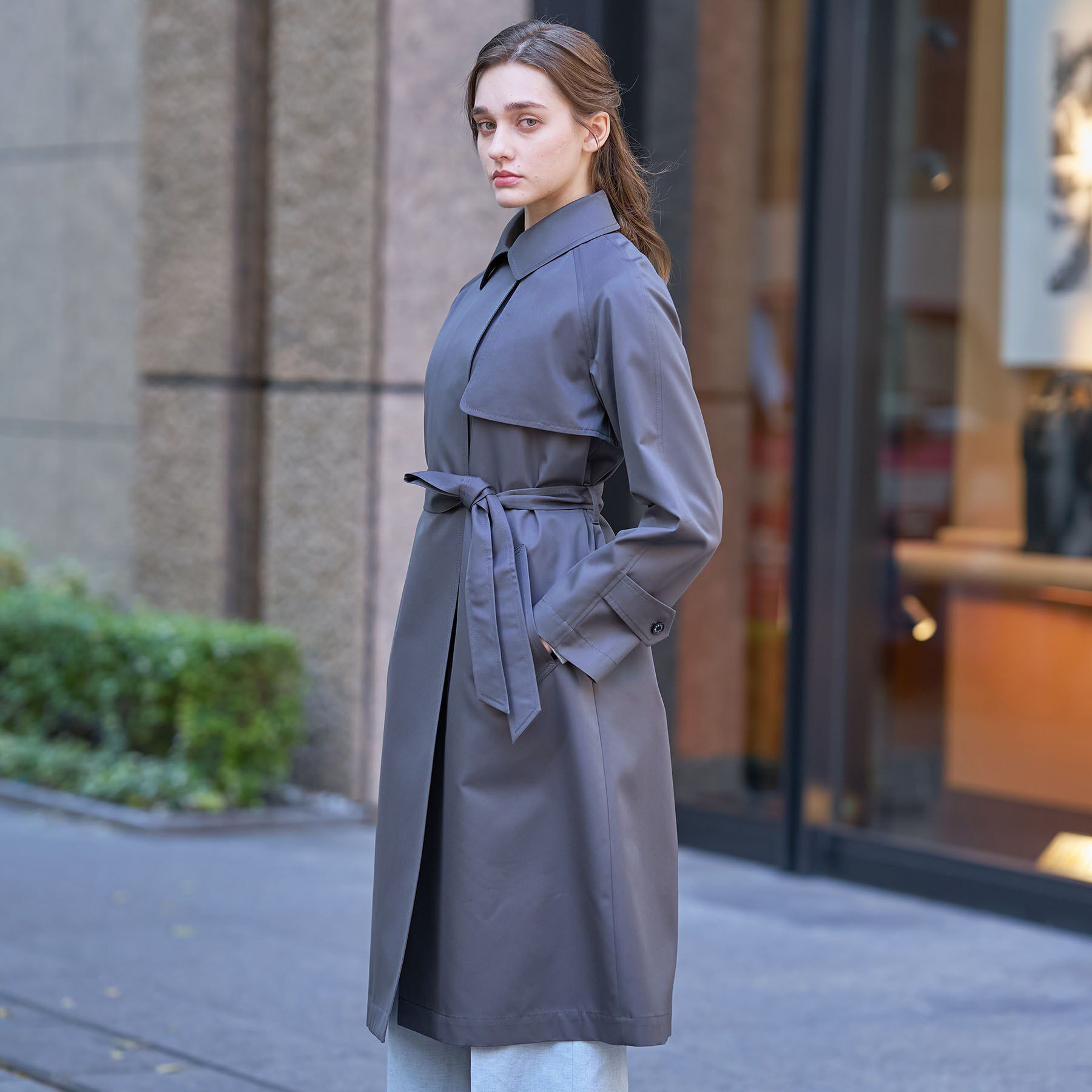 DRESSTERIOR「【ウォッシャブル/美シルエット】ライトトレンチコート」|トレンチコート|