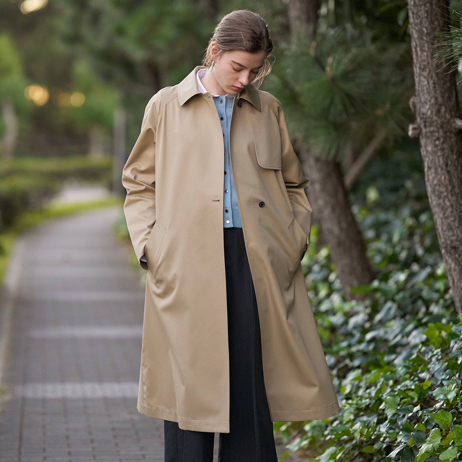 DRESSTERIOR「【ウォッシャブル/美シルエット】ライトトレンチコート」|トレンチコート|