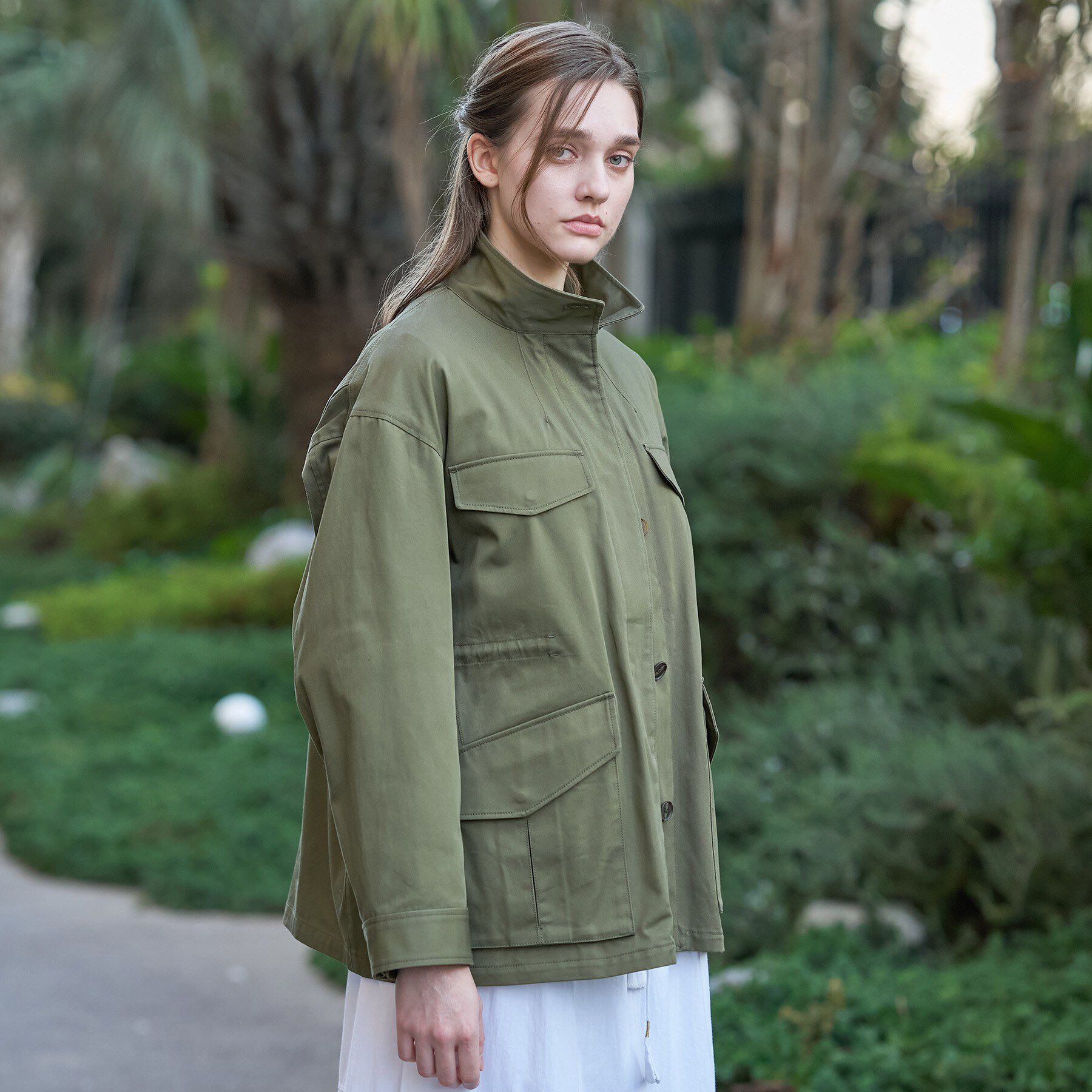 DRESSTERIOR「【ウォッシャブル】コンパクトコットンミリタリーブルゾン」|ブルゾン・スタジャン|