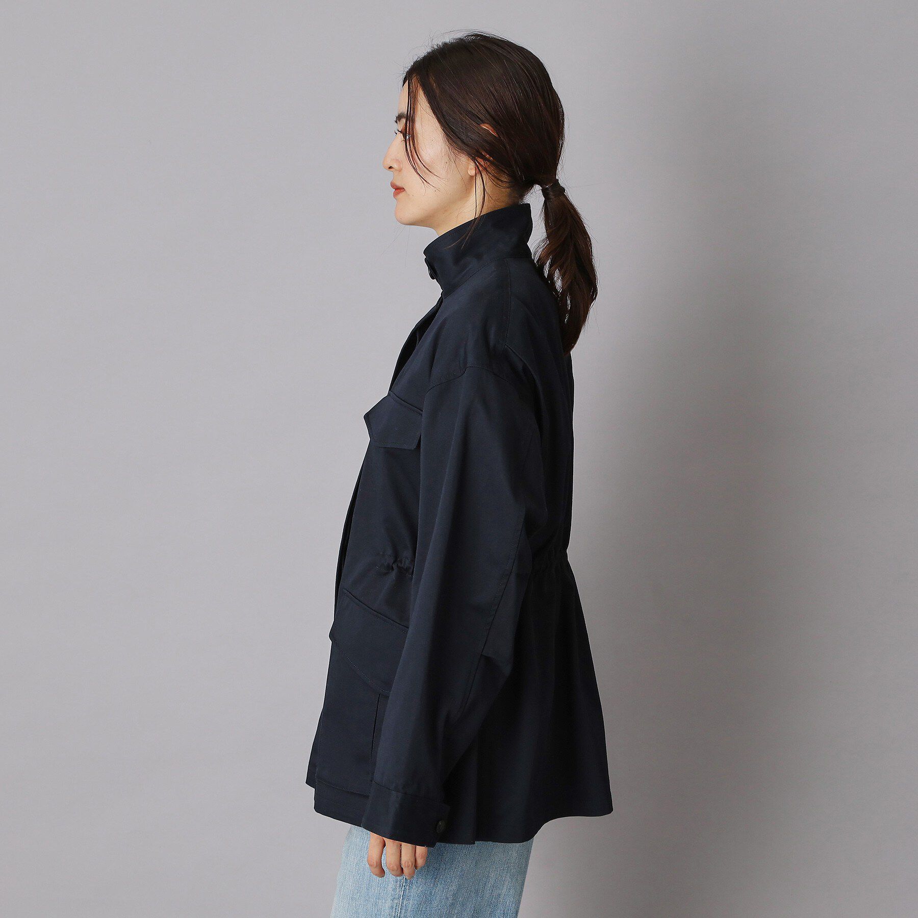 DRESSTERIOR「【ウォッシャブル】コンパクトコットンミリタリーブルゾン」|ブルゾン・スタジャン|