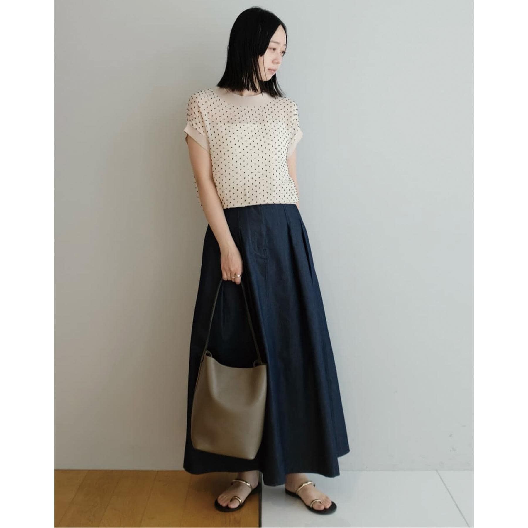 DRESSTERIOR「クールタッチタックデニムスカート」|スカート|