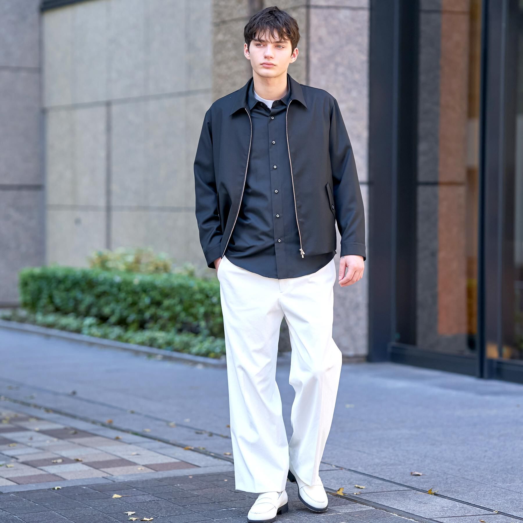 DRESSTERIOR「【家庭洗濯可】ウォッシャブル ウールハリントン ジャケット」|ブルゾン・スタジャン|