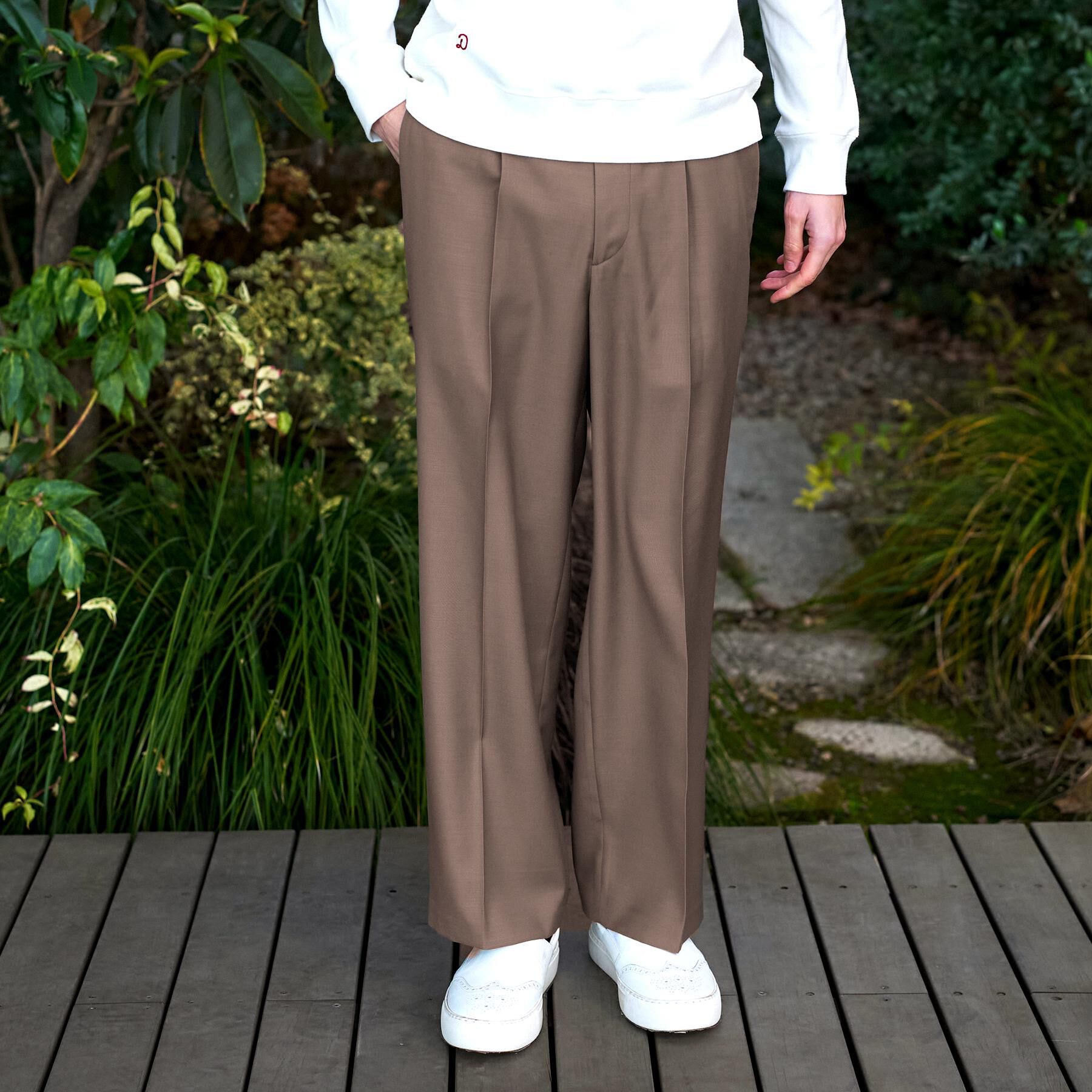 DRESSTERIOR「【家庭洗濯可】ウォッシャブル サイドゴア ワンタックワイドパンツ」|その他|