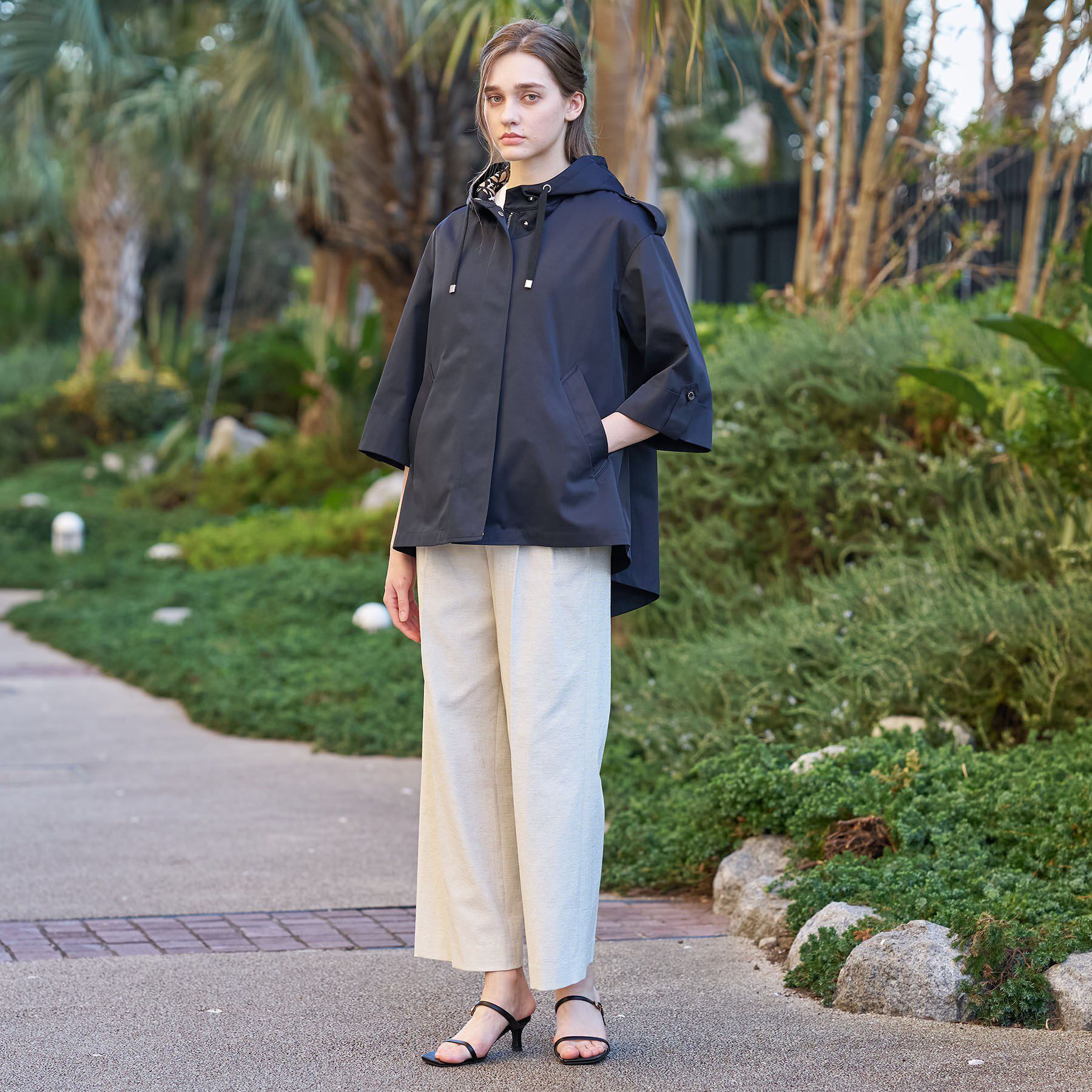 DRESSTERIOR「【ウォッシャブル/撥水素材】Ａライン ショートモッズコート」|ブルゾン・スタジャン|