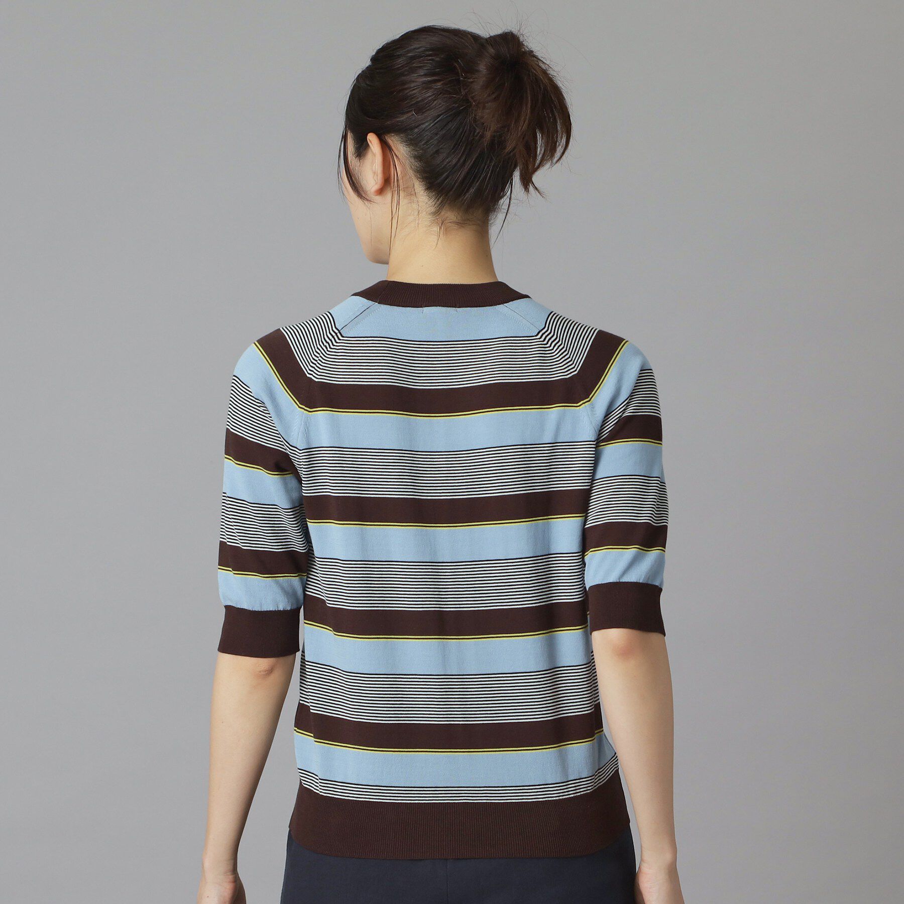 DRESSTERIOR「【大人MUSE5月号掲載】コットンシルクマルチボーダーニット」|ニット・セーター|