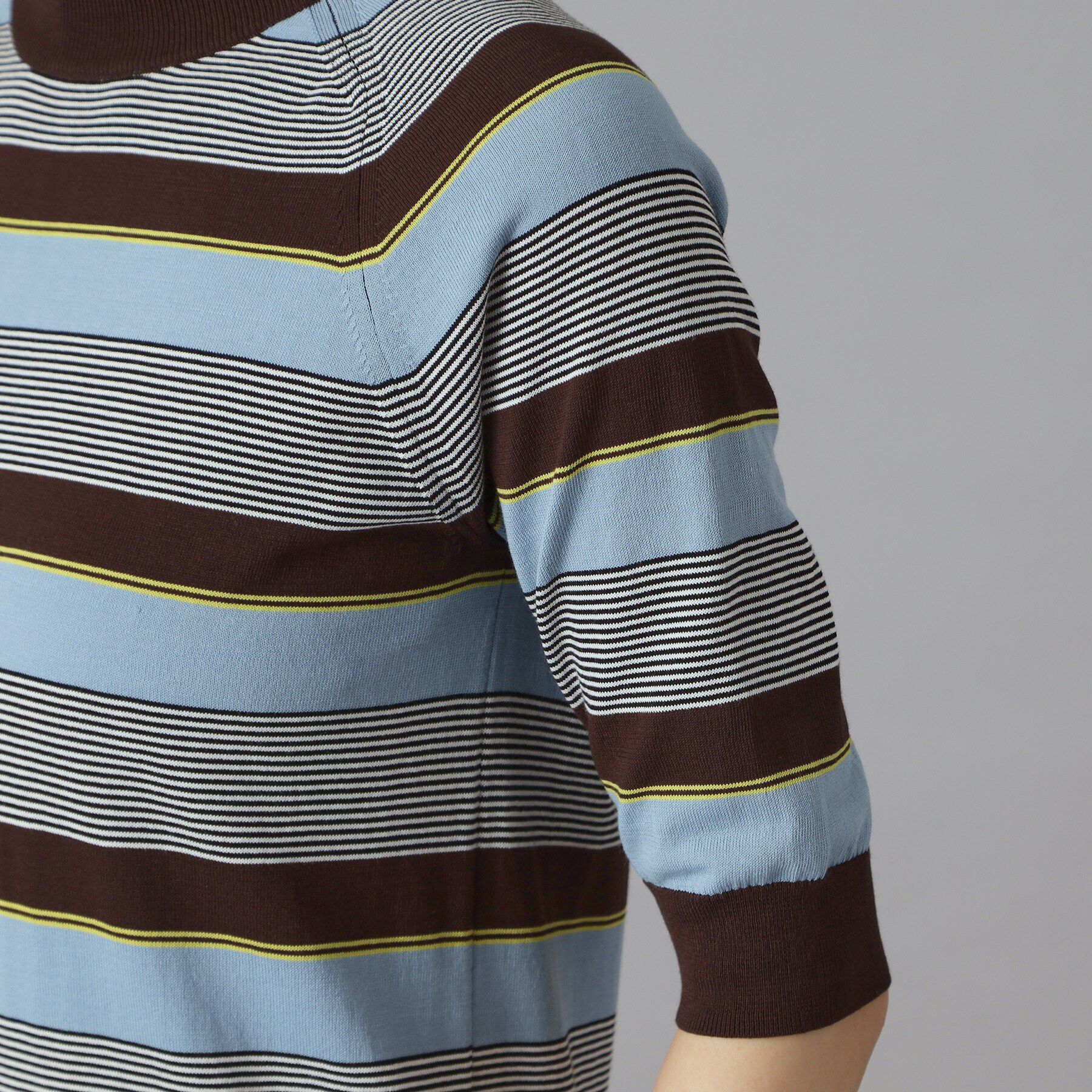 DRESSTERIOR「【大人MUSE5月号掲載】コットンシルクマルチボーダーニット」|ニット・セーター|