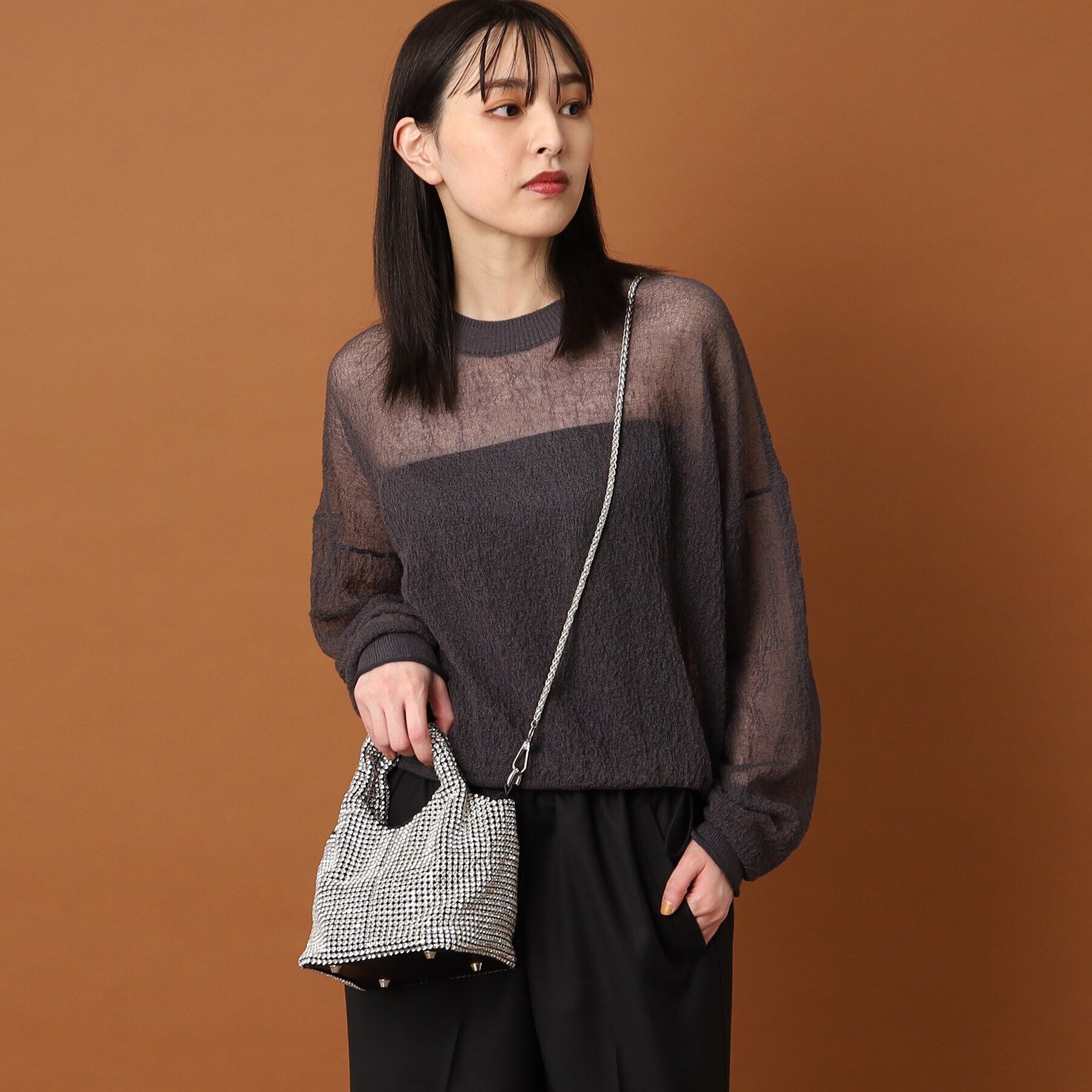 DRESSTERIOR「Dhyana．（ディアナドット）【2WAY】ビジュー キラキラ バッグ」|ショルダー・メッセンジャー|