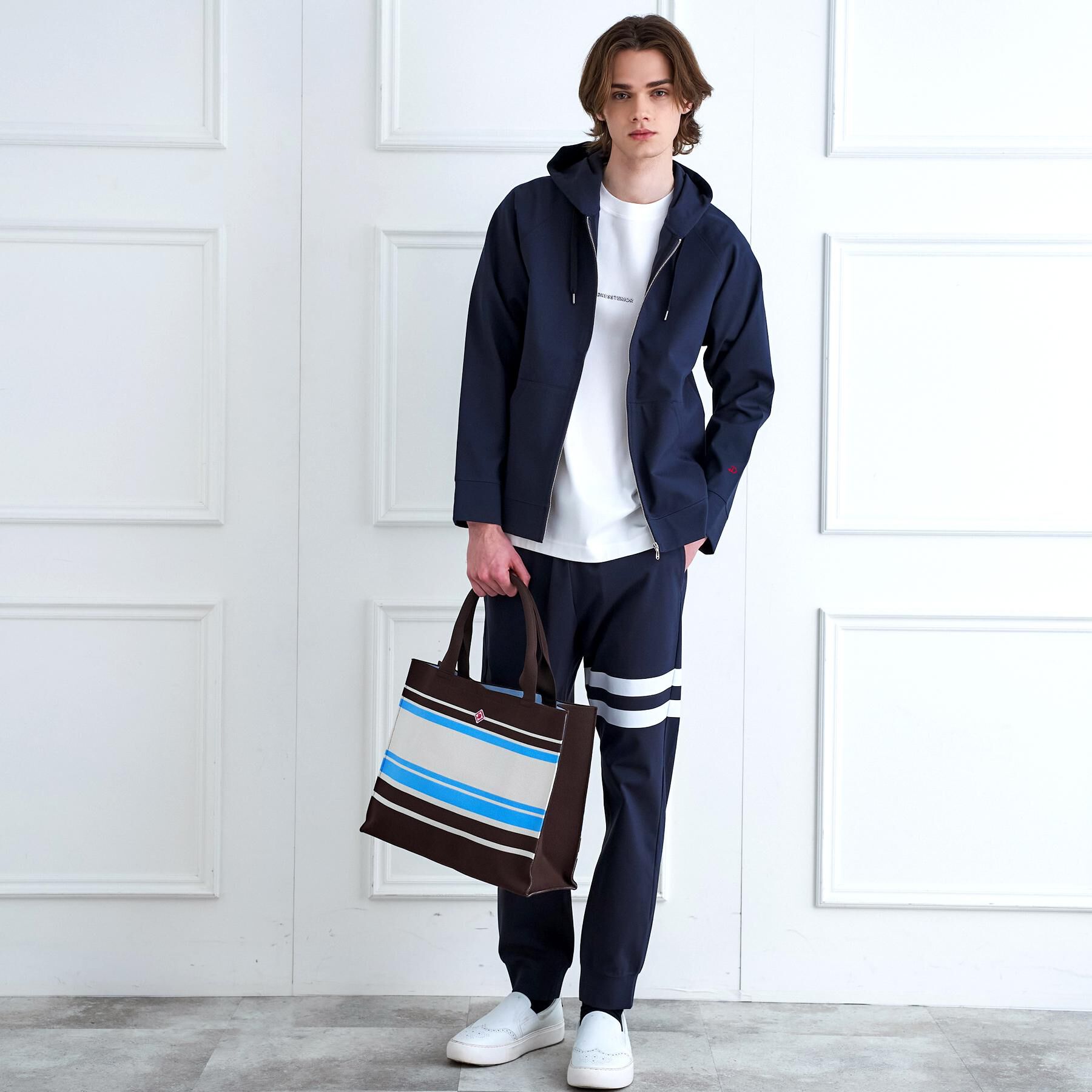 DRESSTERIOR「【接触冷感／セットアップ可】ドライタッチ ハイカウントジップアップパーカ」|パーカー|