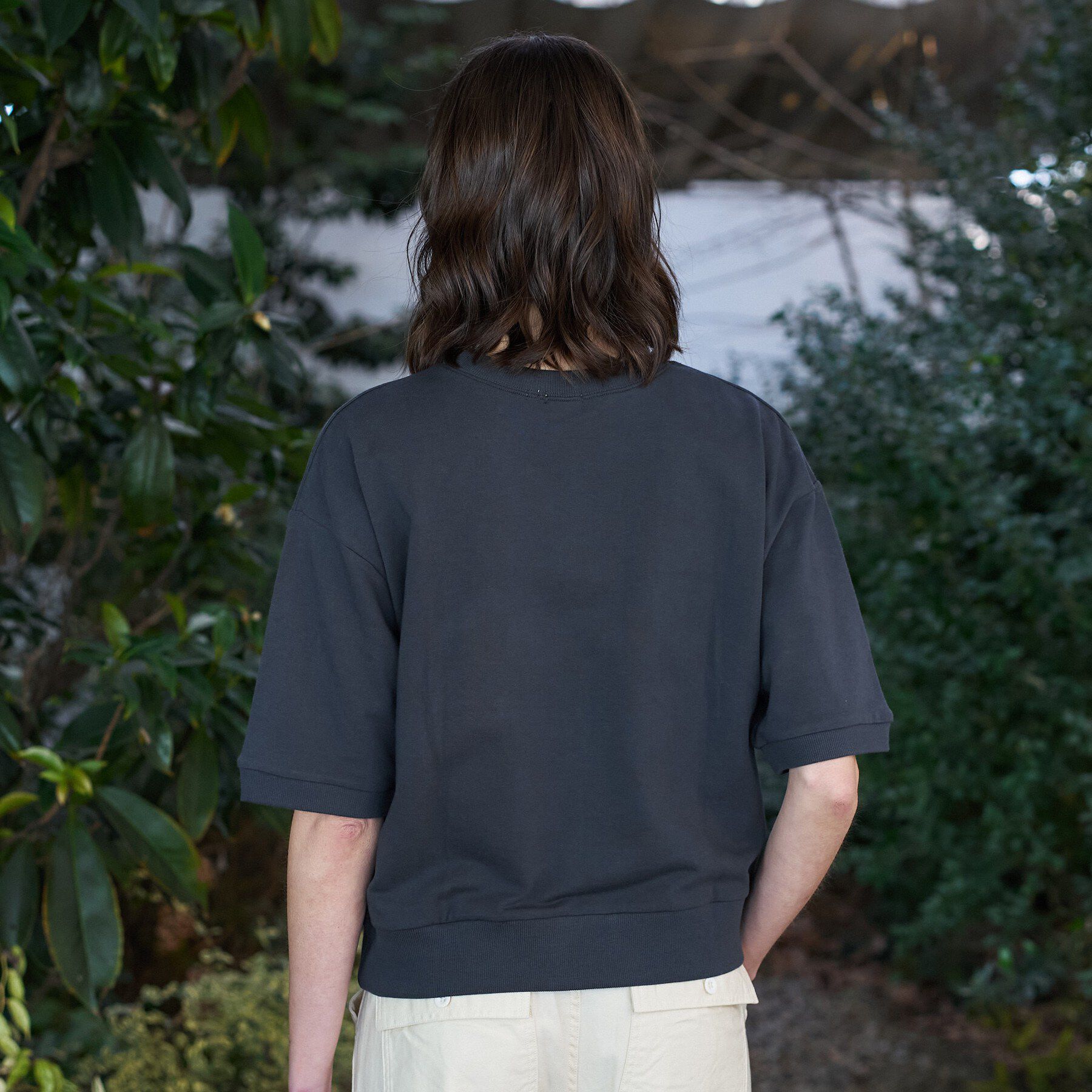 DRESSTERIOR「ストレッチ裏毛ハーフスリーブプルオーバー」|Tシャツ・カットソー|