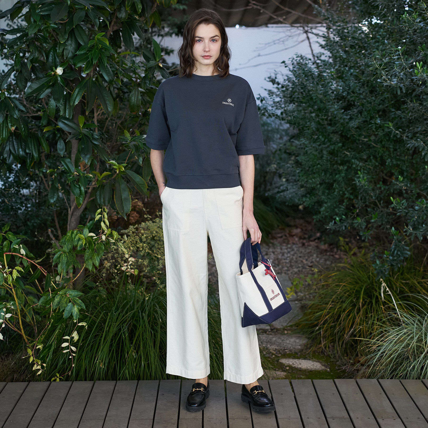 DRESSTERIOR「ストレッチ裏毛ハーフスリーブプルオーバー」|Tシャツ・カットソー|