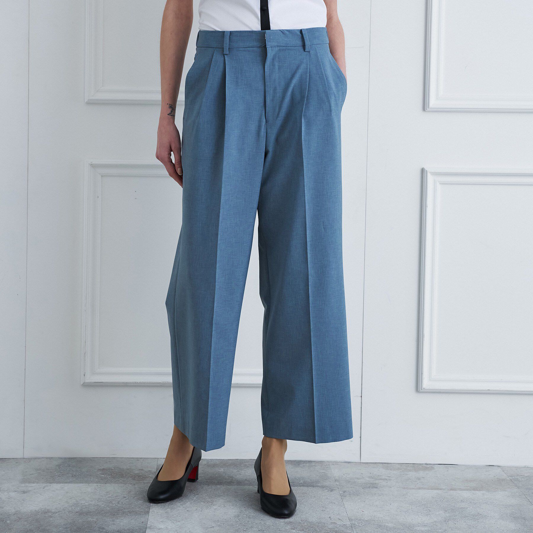 DRESSTERIOR「【大人MUSE5月号掲載】【セットアップ可】ウォッシャブルタックワイドパンツ」|その他|