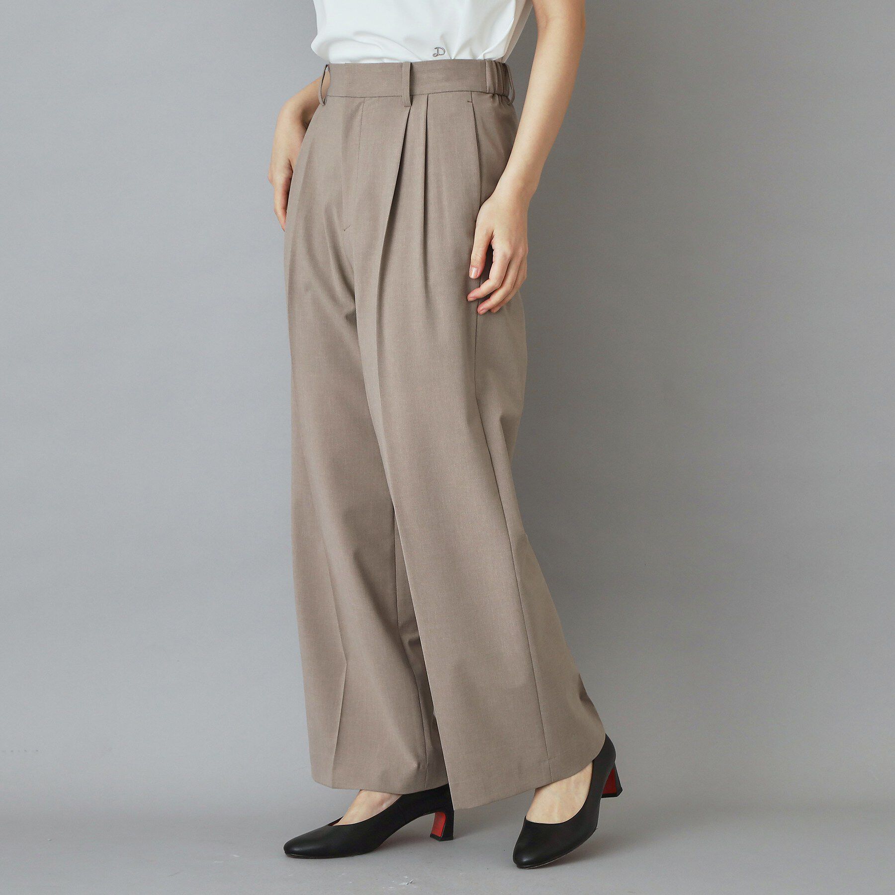 DRESSTERIOR「【大人MUSE5月号掲載】【セットアップ可】ウォッシャブルタックワイドパンツ」|その他|