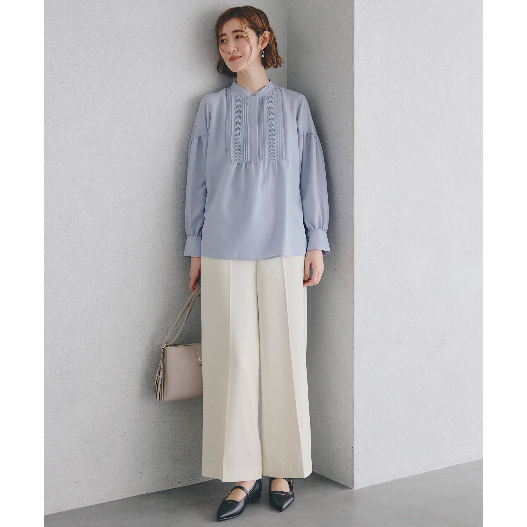 grove「ピンタックボリュームスリーブブラウス」|シャツ・ブラウス|