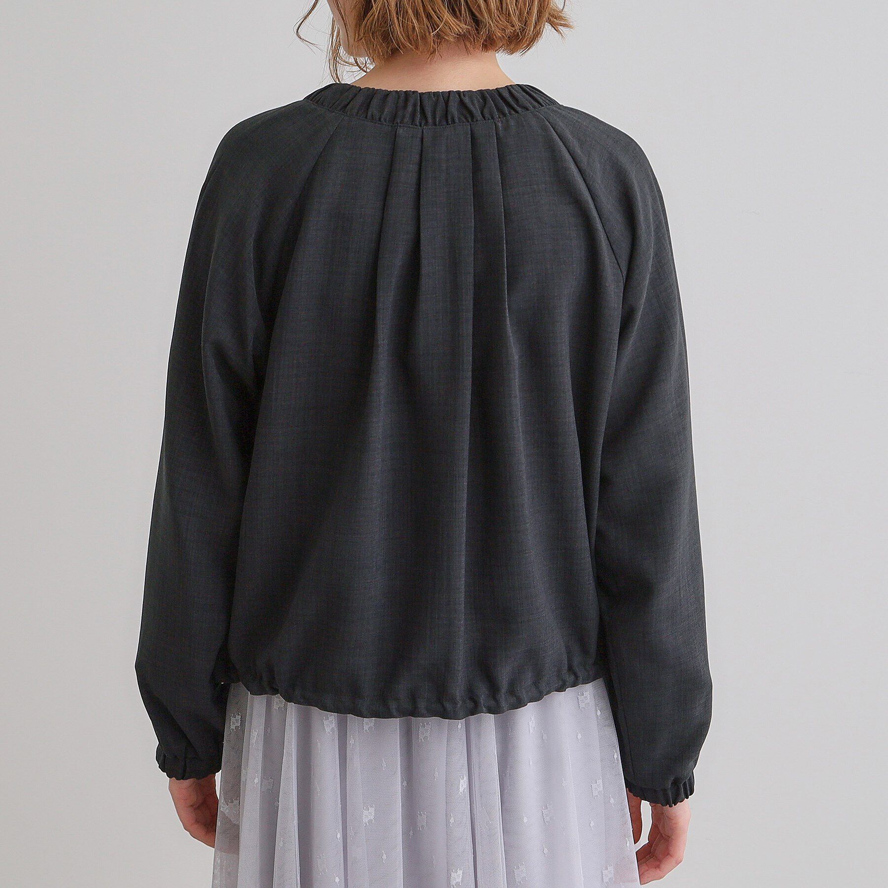 grove「軽やかに羽織る　リネンライクノーカラーブルゾン」|ブルゾン・スタジャン|