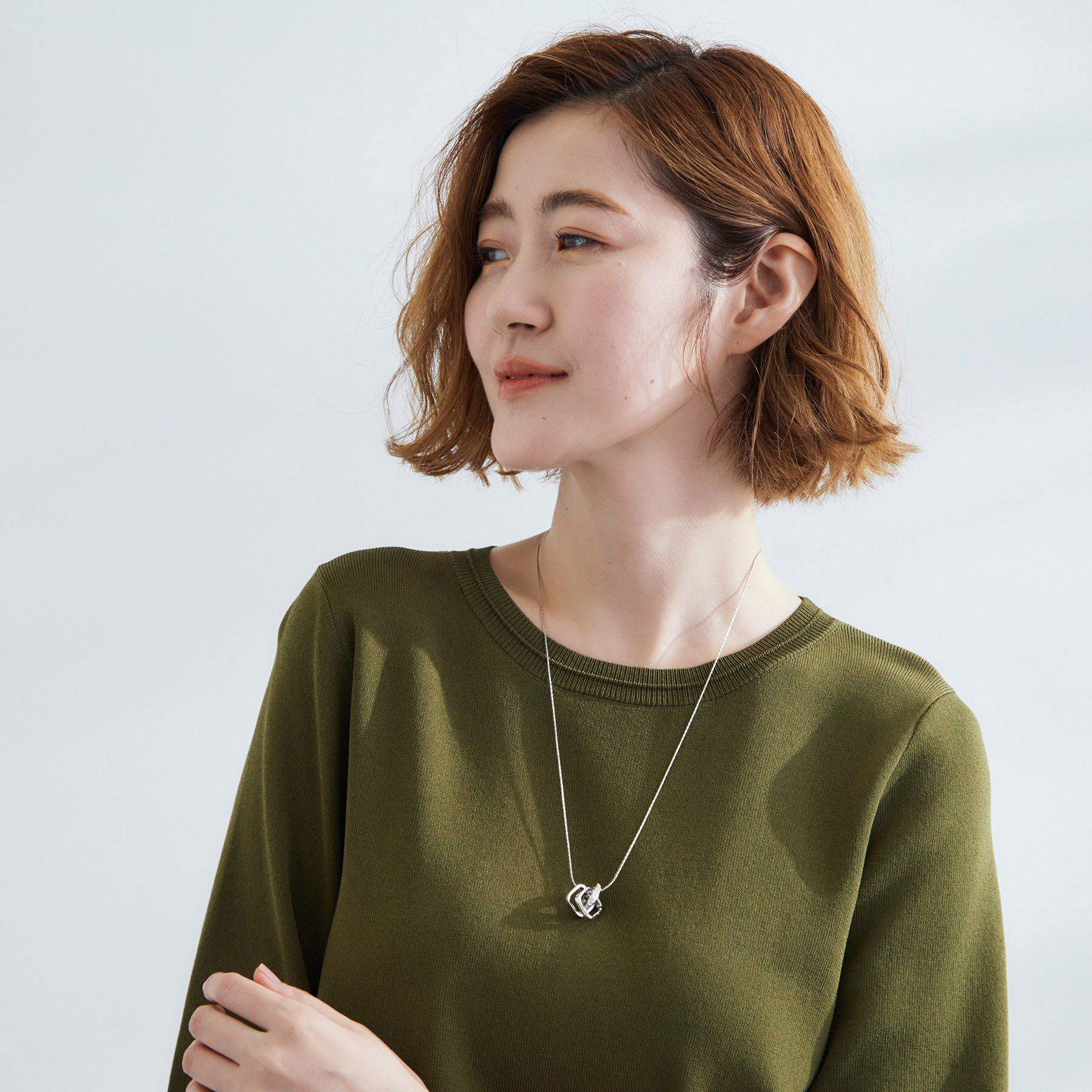 grove「スクエアビジューリングネックレス」|ネックレス|