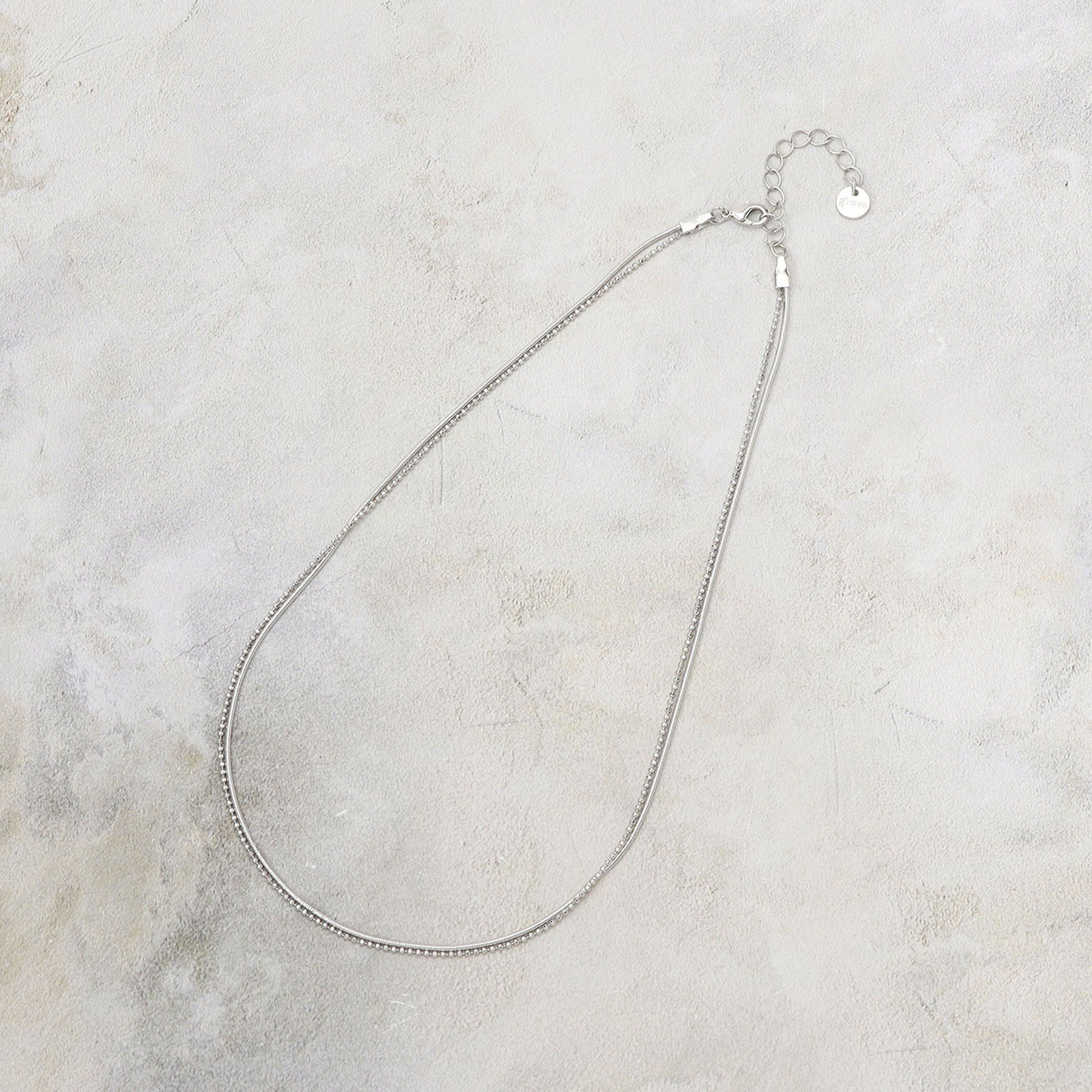 grove「ダブルチェーンショートネックレス」|ネックレス|シルバー(006)