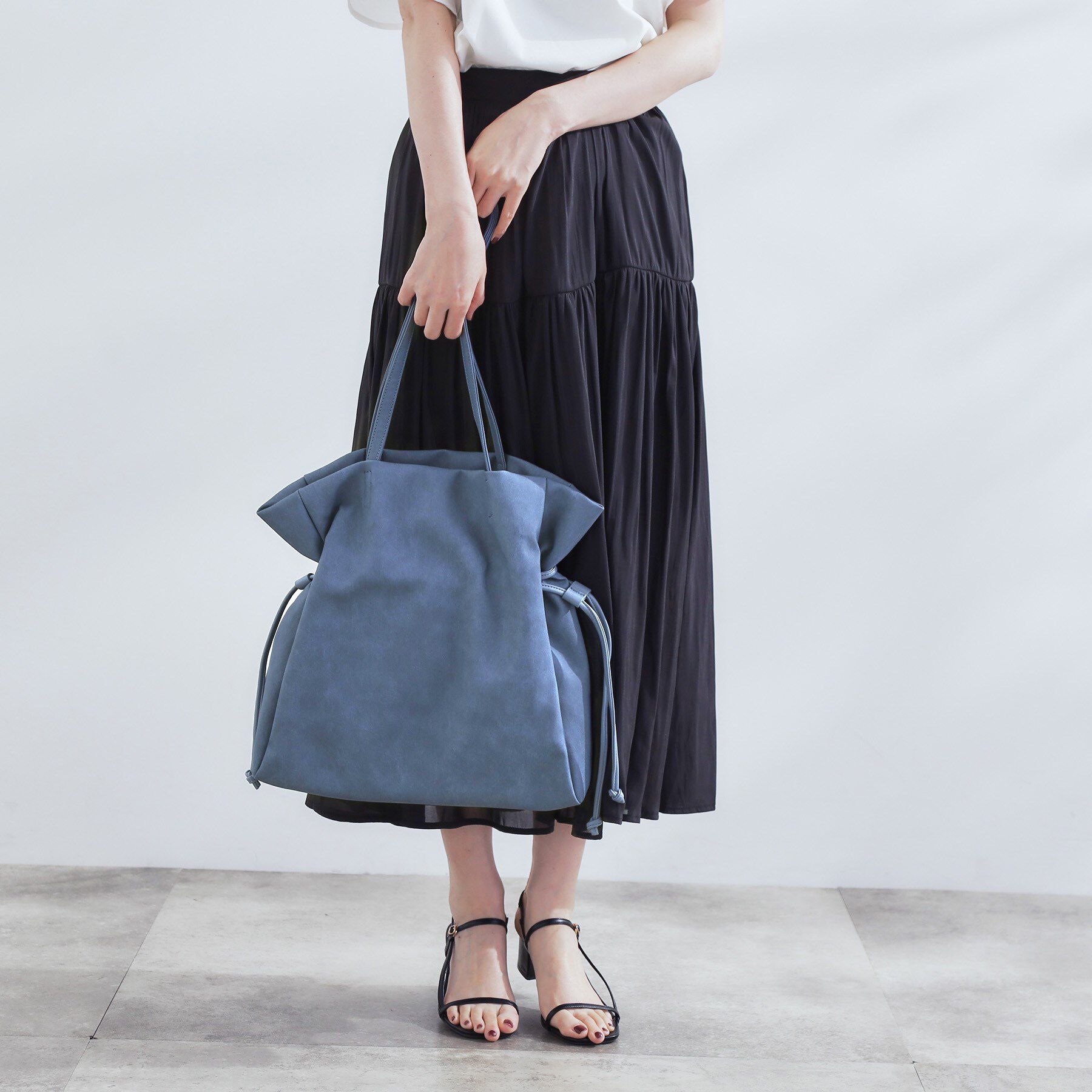 grove「【A4】サイドドロストトート」|トートバッグ|ブルー(093)