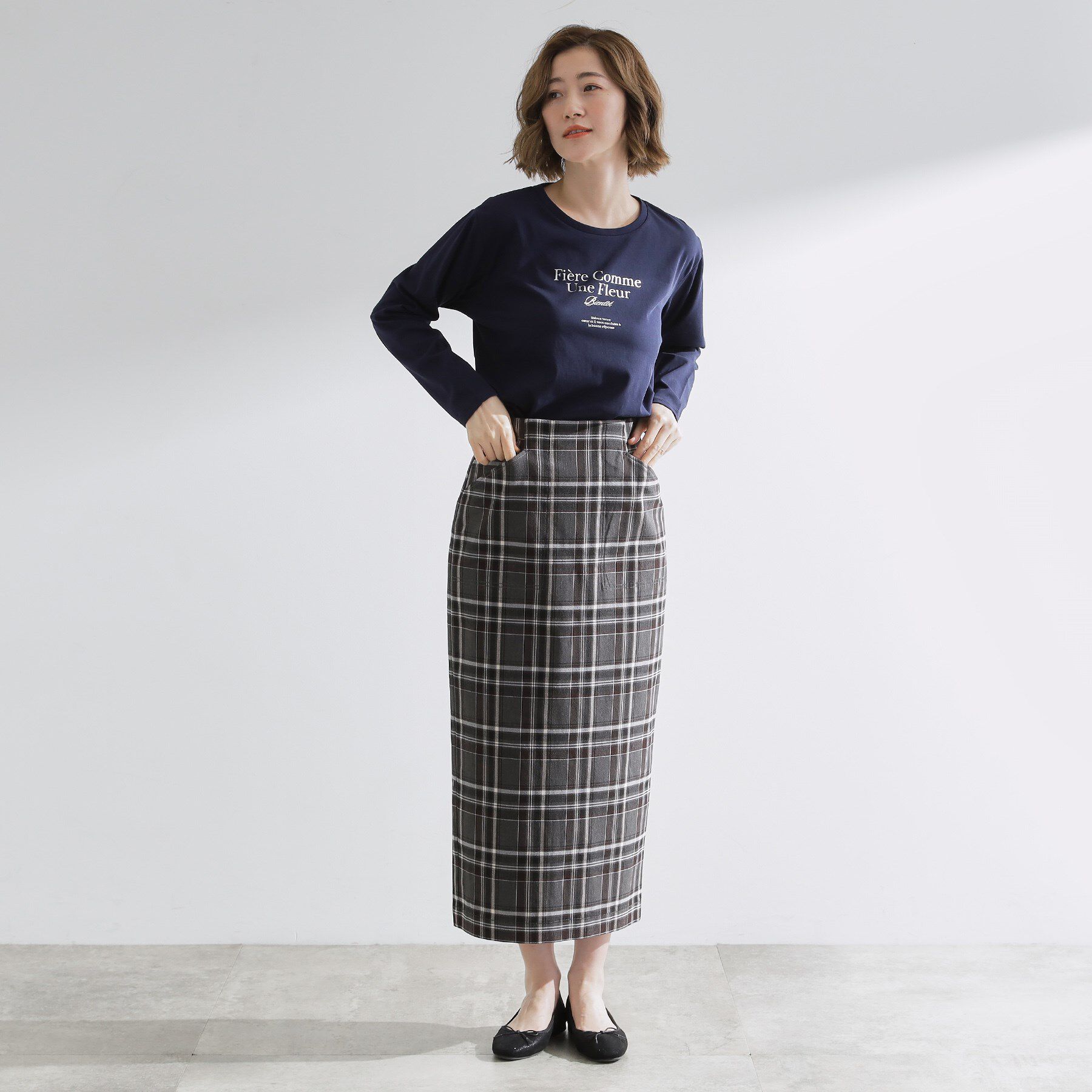 grove「【UVカット】ロゴアソートベーシックロンT」|Tシャツ・カットソー|