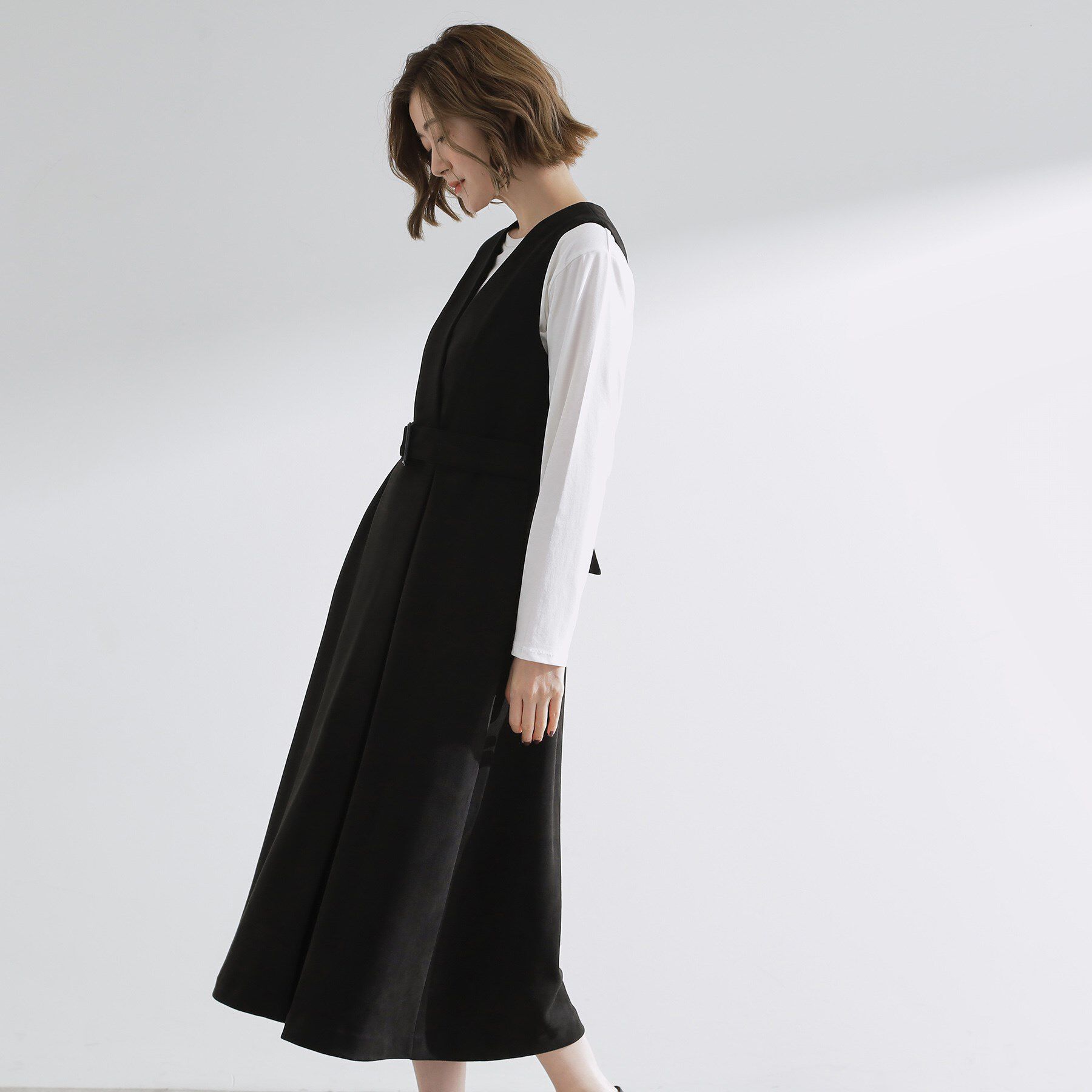 grove「【2WAY】スウェード調ジレワンピース」|ワンピース|