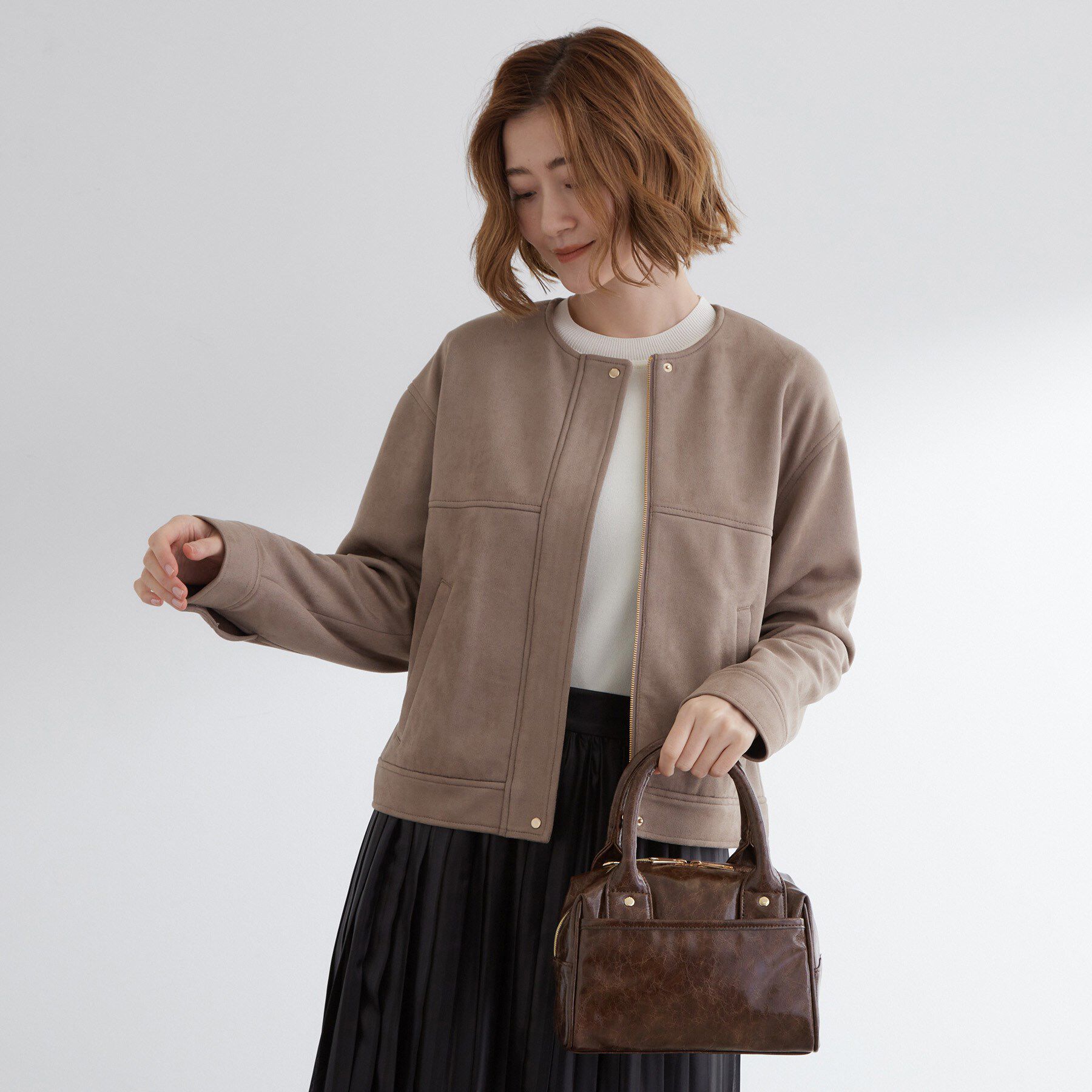 grove「ワイドハンドル2WAYボストンバッグ」|ボストンバッグ|