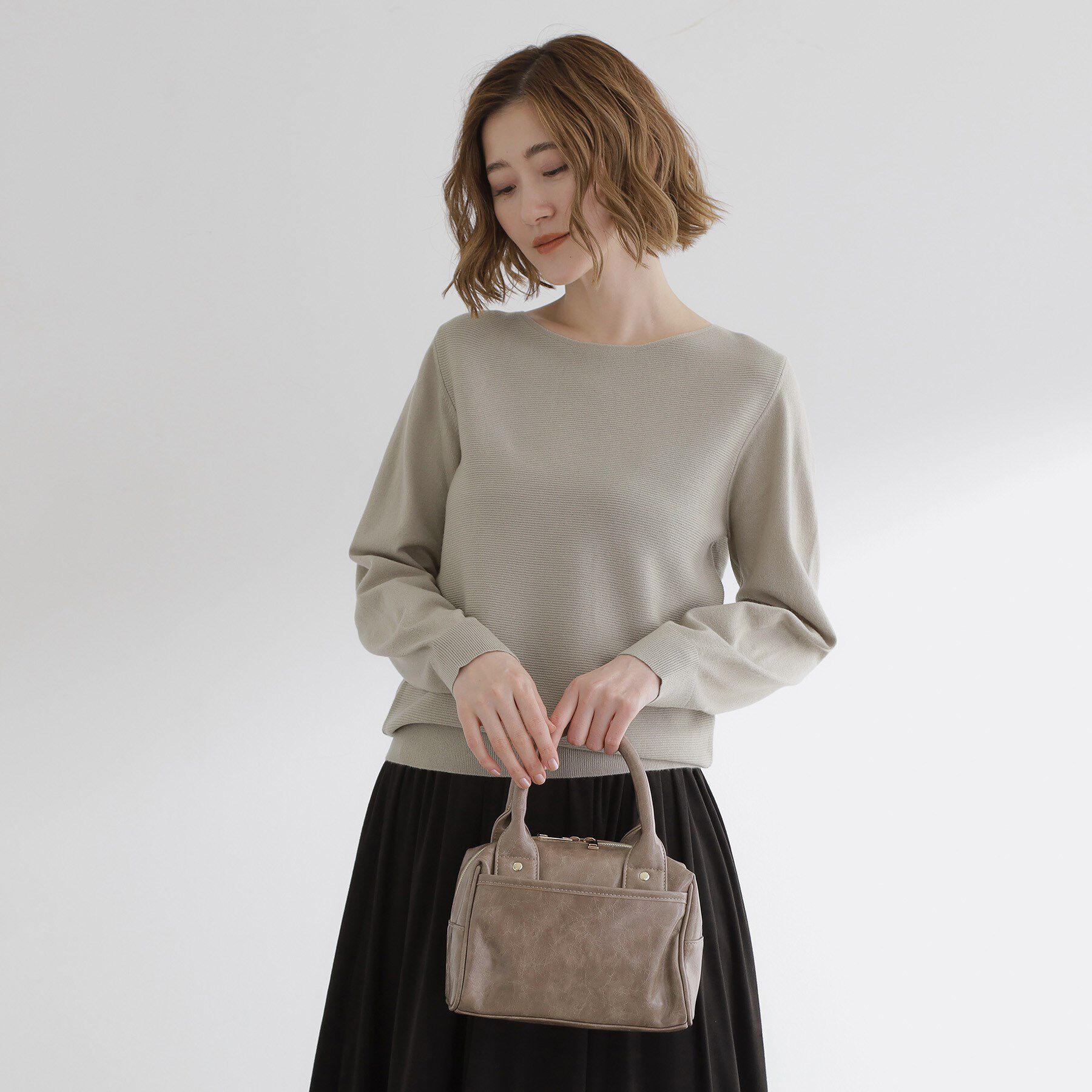 grove「ワイドハンドル2WAYボストンバッグ」|ボストンバッグ|