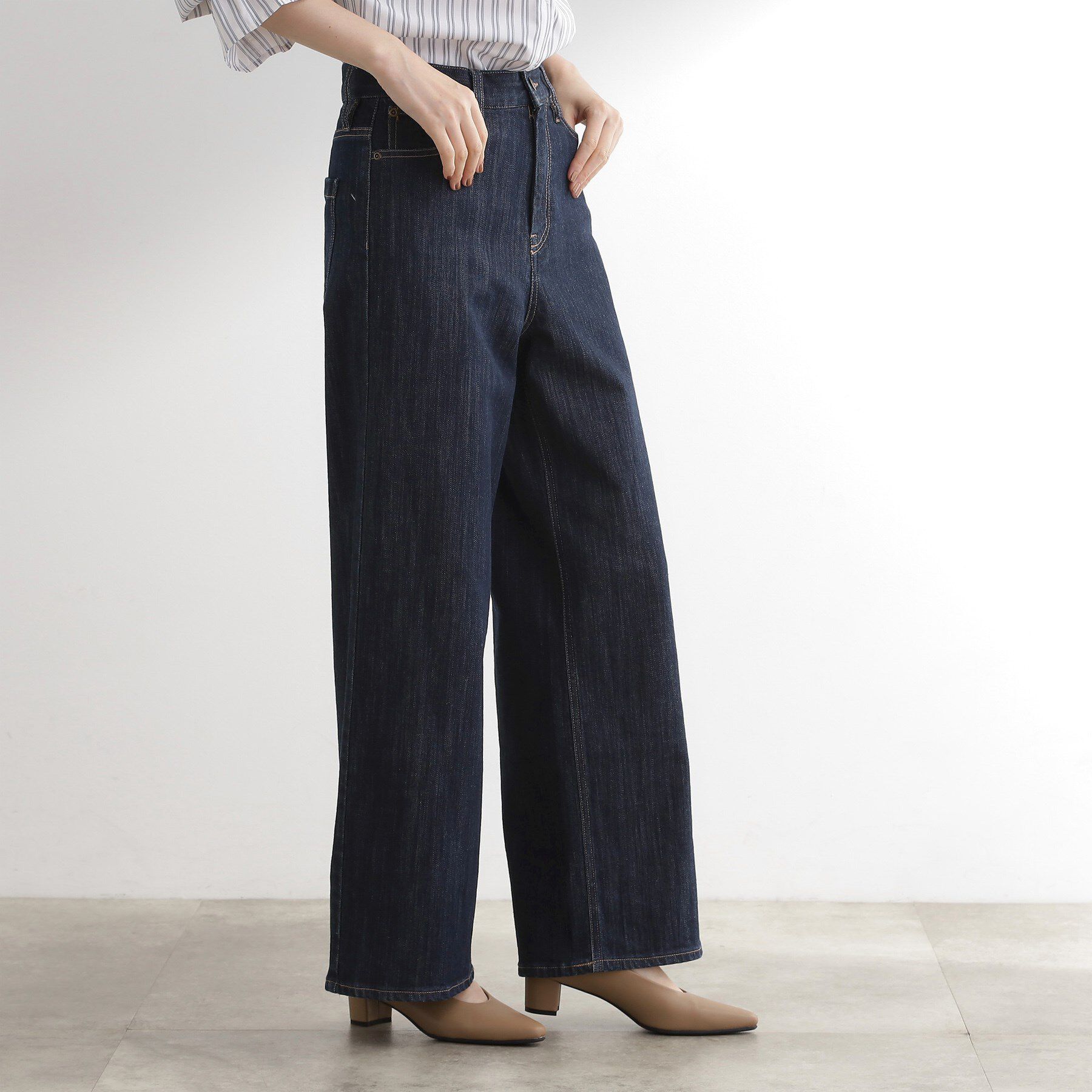 grove「【美シルエット/選べる着丈】大人のためのバギーデニム」|デニム|