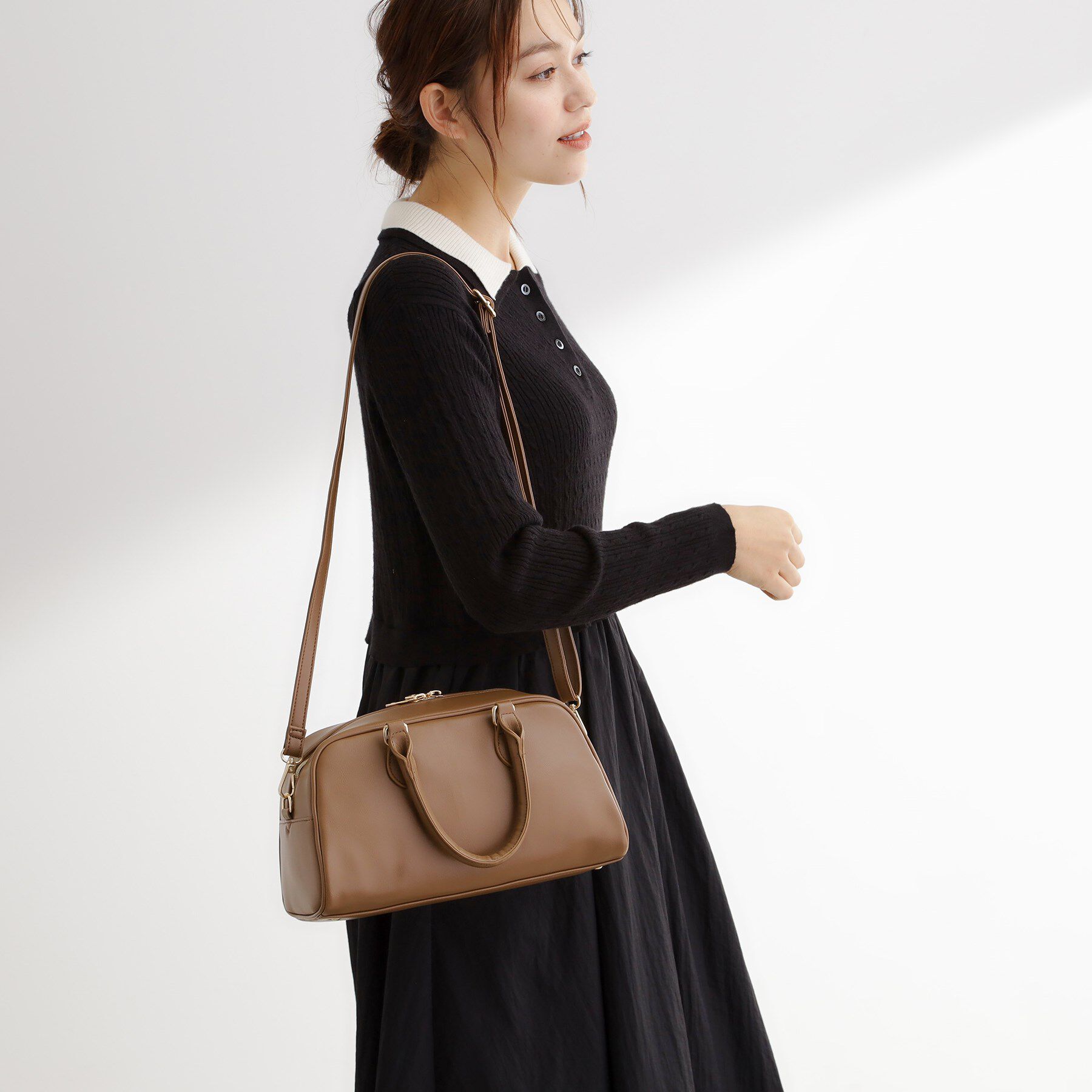 grove「スクエアシック2WAYボストン」|ボストンバッグ|