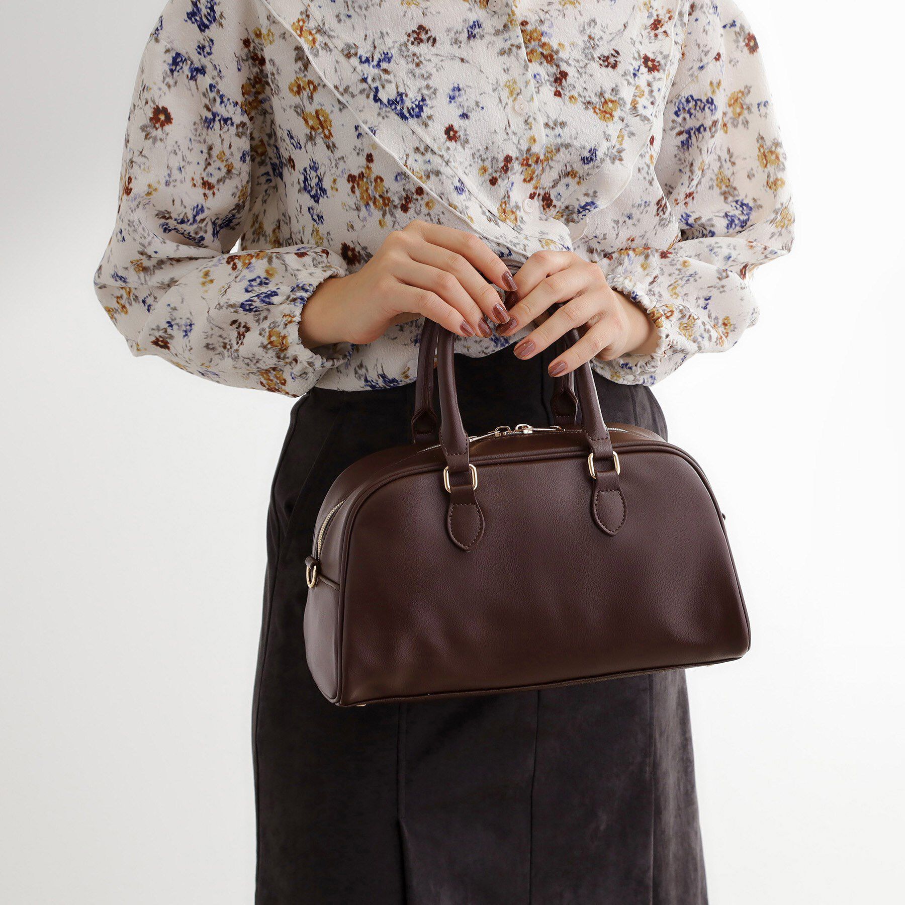 grove「スクエアシック2WAYボストン」|ボストンバッグ|ブラウン(044)