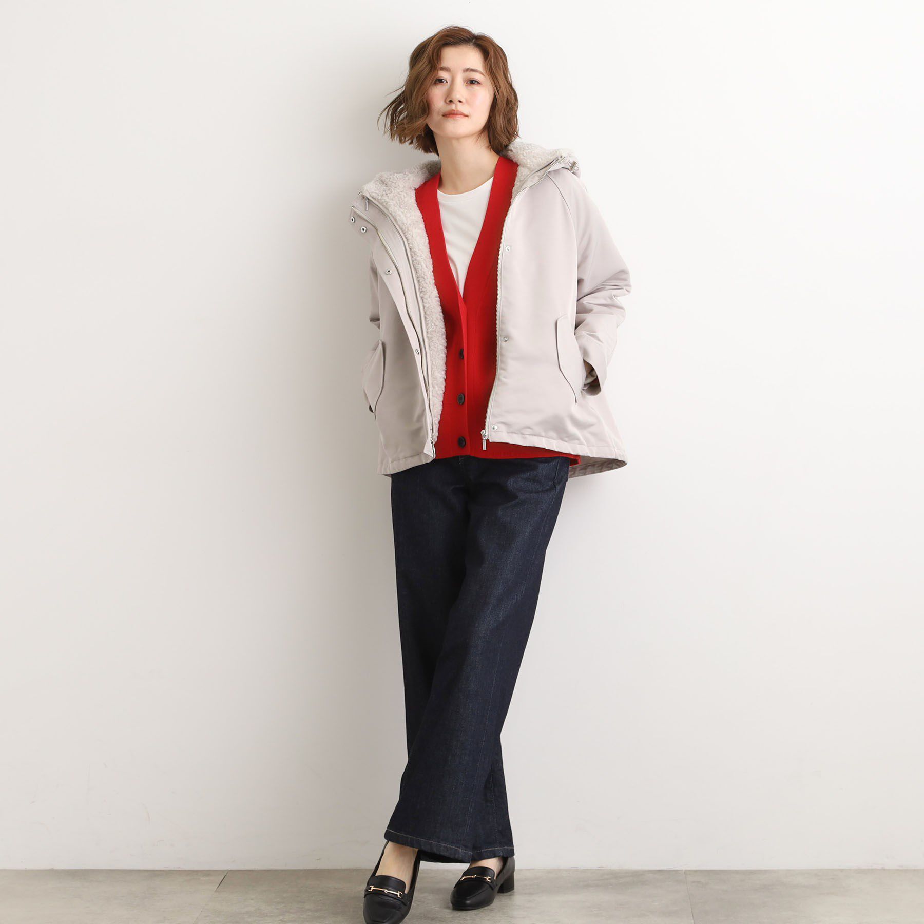 grove「【名品アウター/3WAY・はっ水】ボアライナー付マウンテンパーカ」|ブルゾン・スタジャン|