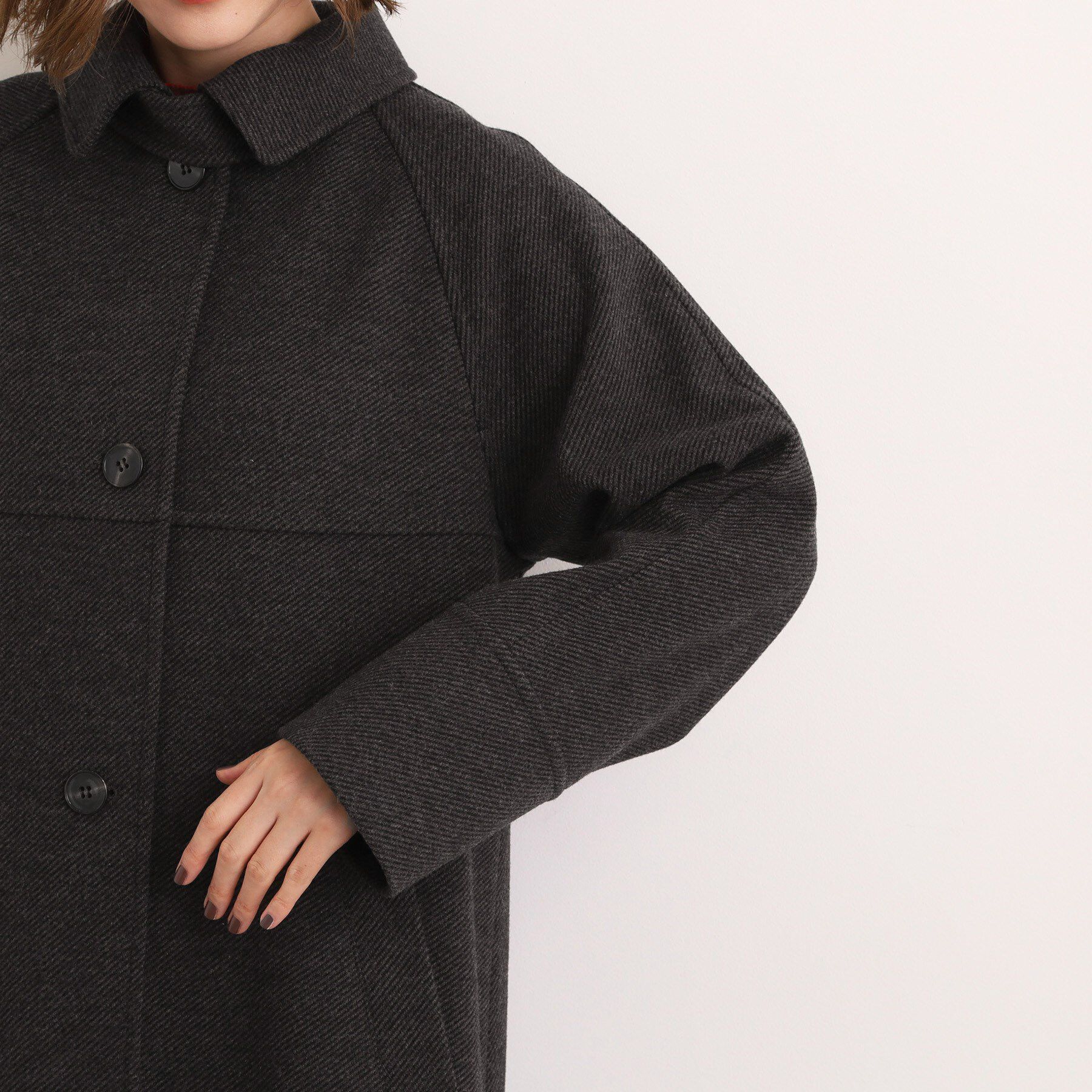 grove「クラシカルな佇まい 大人のステンカラーロングコート」|ステンカラーコート|