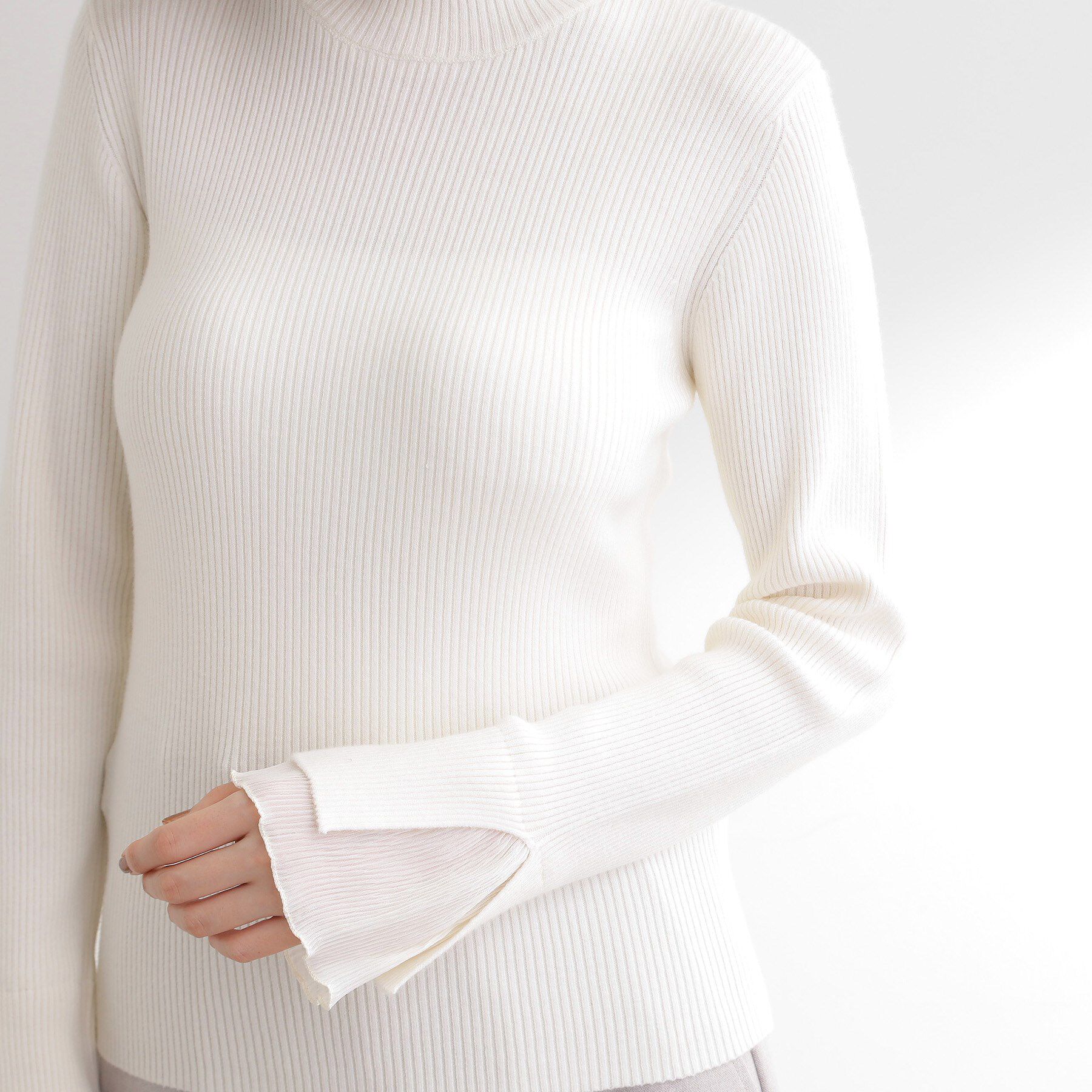 grove「プリーツレイヤードニットプルオーバー」|ニット・セーター|