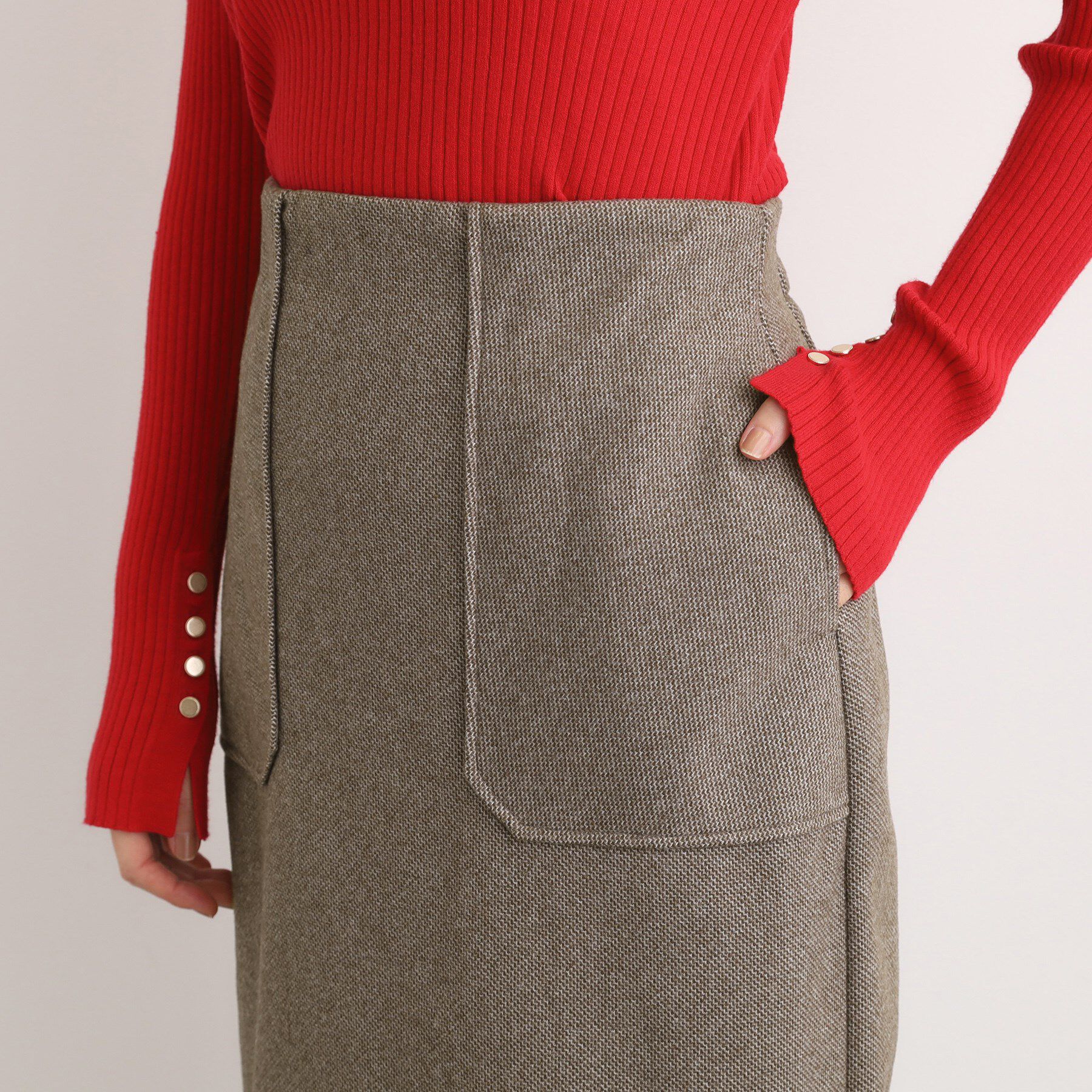 grove「起毛ジャカードナロースカート」|スカート|